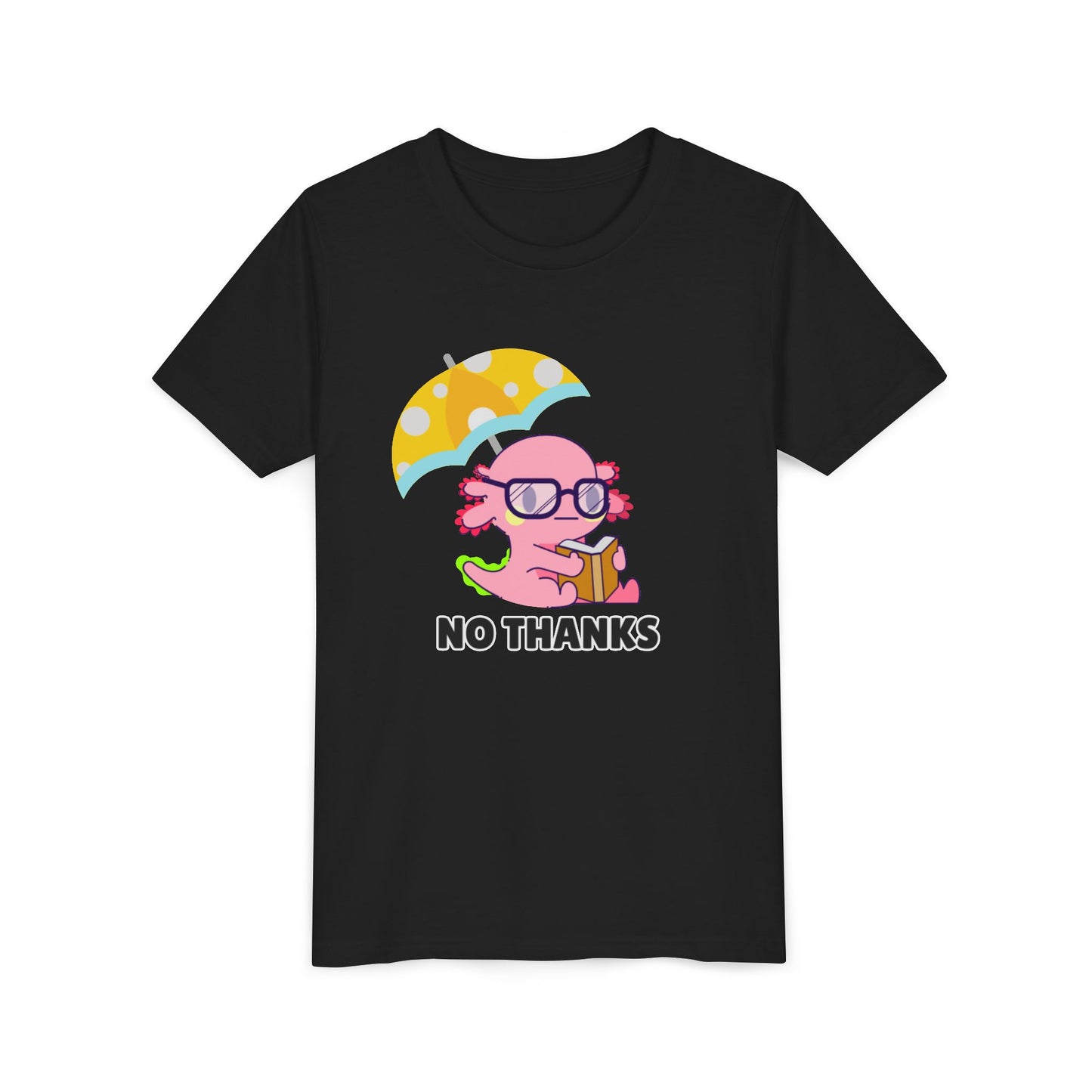 Axolotl "No Thanks" Umbrella Youth Short Sleeve Tee