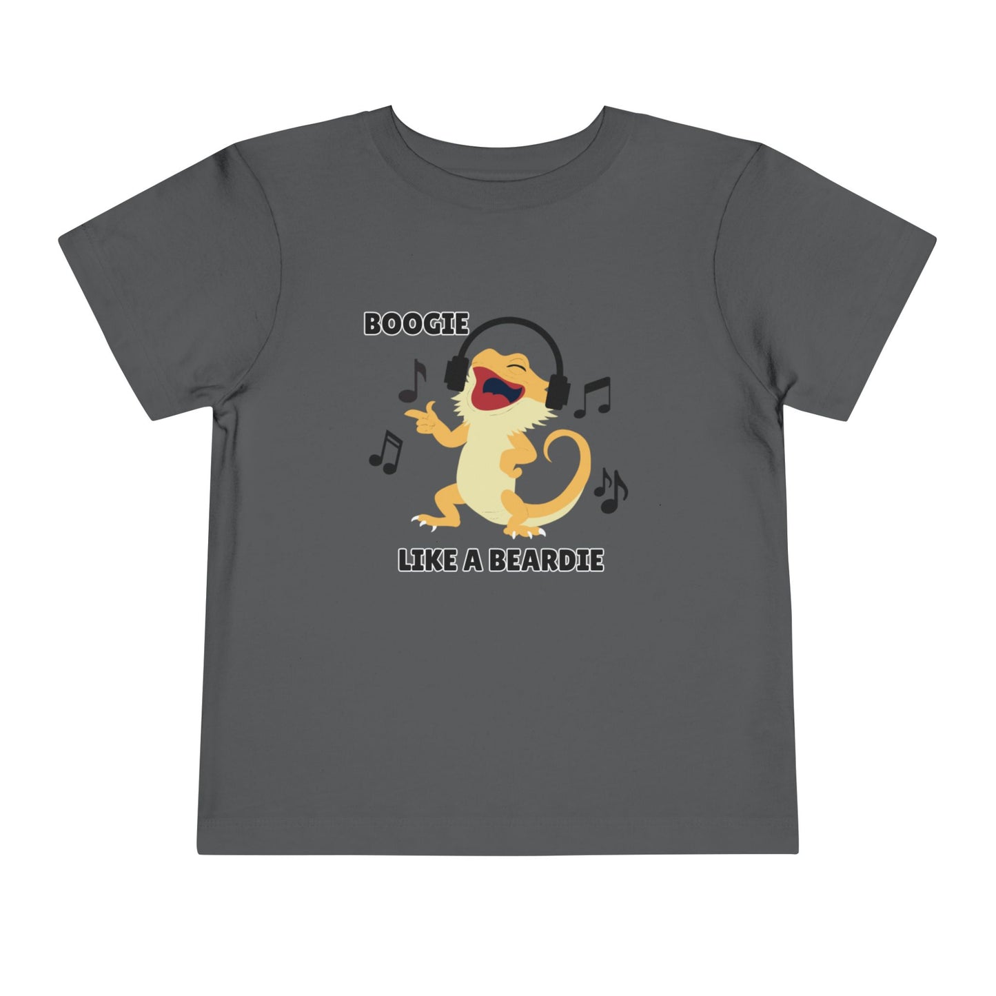 Toddler Sizes: Boogie like a Beardie Bearded Dragon Music Tee - Boogie Like A Beardie, Fun Kids T-Shirt, Playful Party Wear, Gift for Little Ones, Cute Summer Outfit