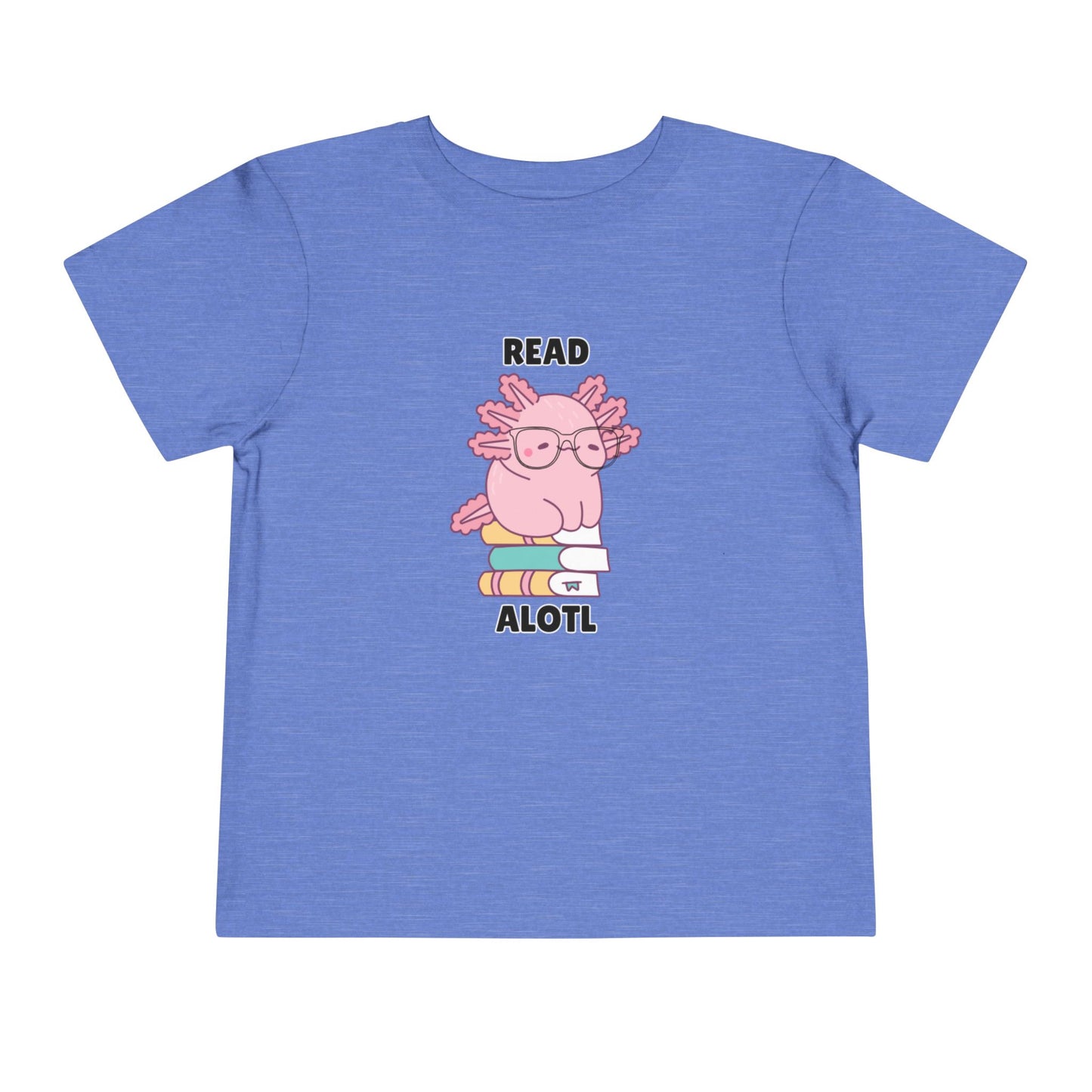 Toddler Sizes: Read Alotl Axolotl Cute Toddler Tee - "Read Alotl" Design, Kids' Short Sleeve T-Shirt, Gift for Book Lovers, Fun Reading Apparel, Toddler Gift Idea