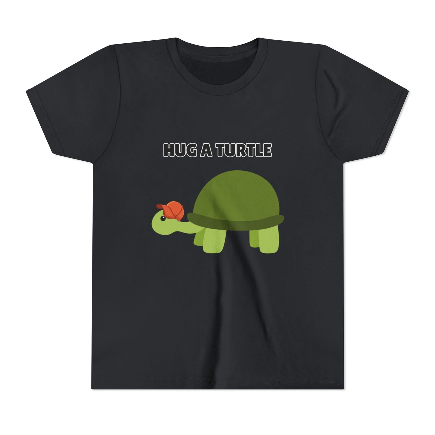 Hug a Turtle Youth Tee - Fun Nature Shirt, Children's Gift, Green Turtle Art, Ocean Conservation, Cute Animal Shirt