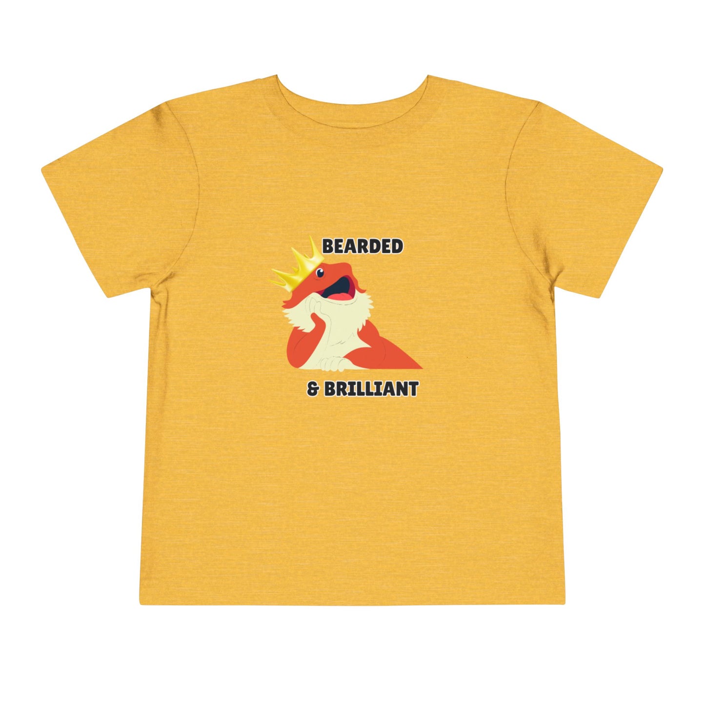 Toddler Sizes: Bearded & Brilliant Bearded Dragon Crown Toddler Tee - Fun Kids Reptile T-Shirt, Playdate Outfit, Unique Toddler Fashion, Cute Child's Clothing