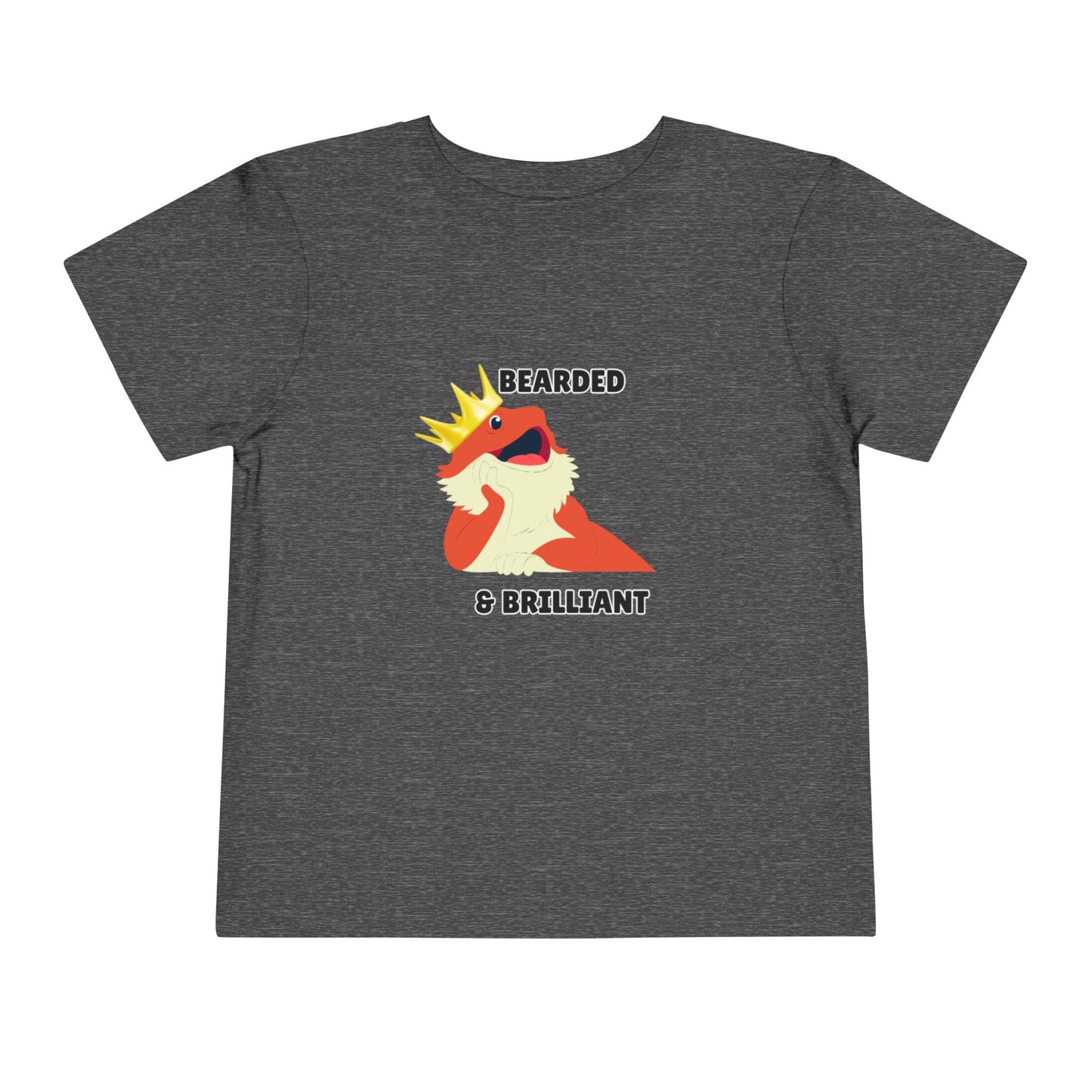 Toddler Sizes: Bearded & Brilliant Bearded Dragon Crown Toddler Tee - Fun Kids Reptile T-Shirt, Playdate Outfit, Unique Toddler Fashion, Cute Child's Clothing