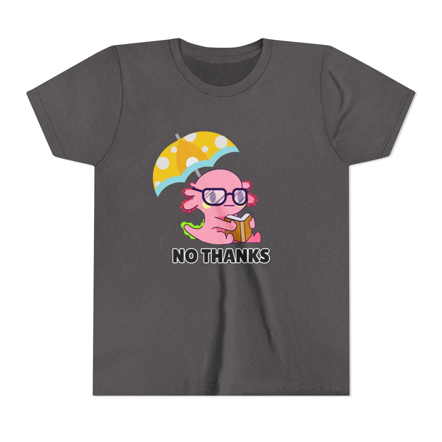 Axolotl "No Thanks" Umbrella Youth Short Sleeve Tee