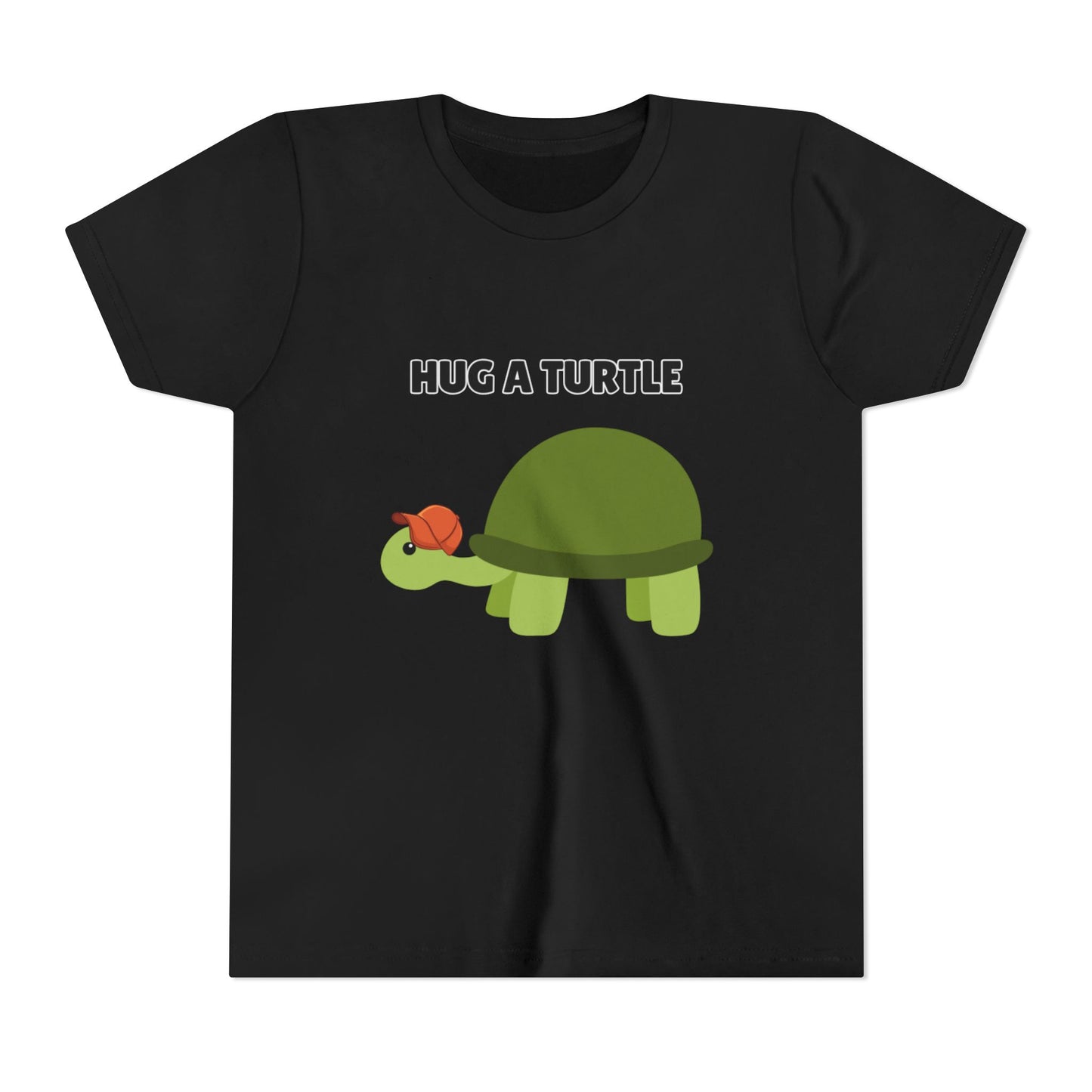 Hug a Turtle Youth Tee - Fun Nature Shirt, Children's Gift, Green Turtle Art, Ocean Conservation, Cute Animal Shirt