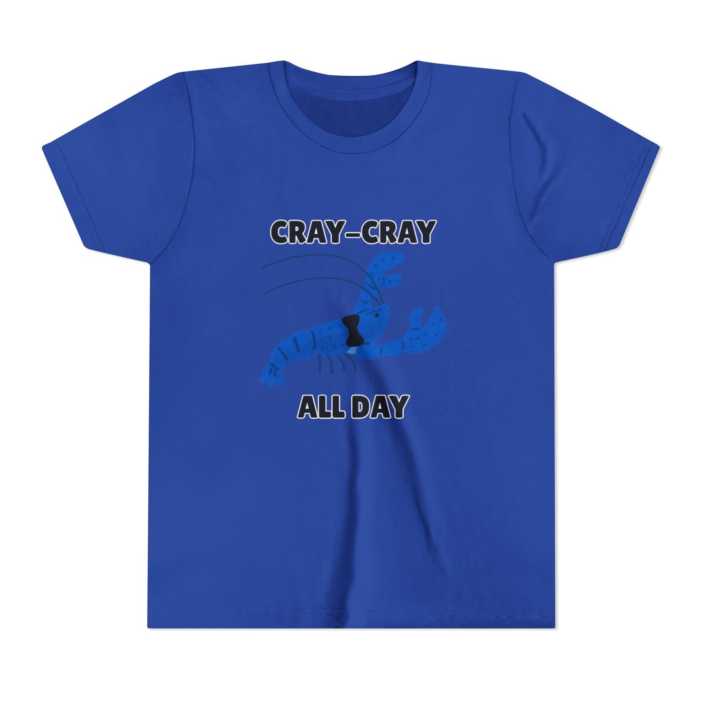 Crayfish Cray-Cray All Day Electric Mini Lobster Youth Tee, Fun Kids Shirt, Summer Outfit