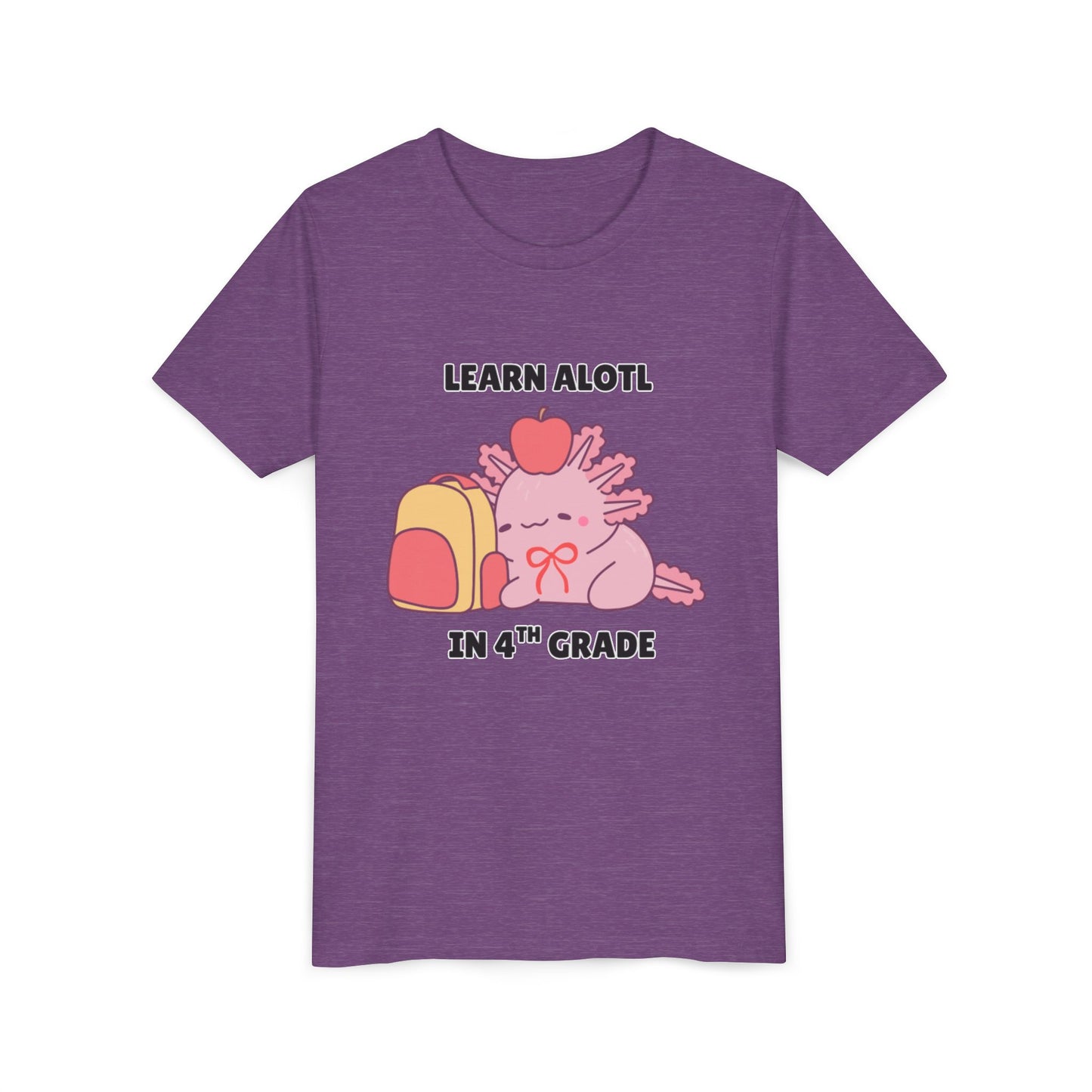 Learn Alotl in -- Grade (Customizable) Axolotl Back to School Youth Short Sleeve Tee