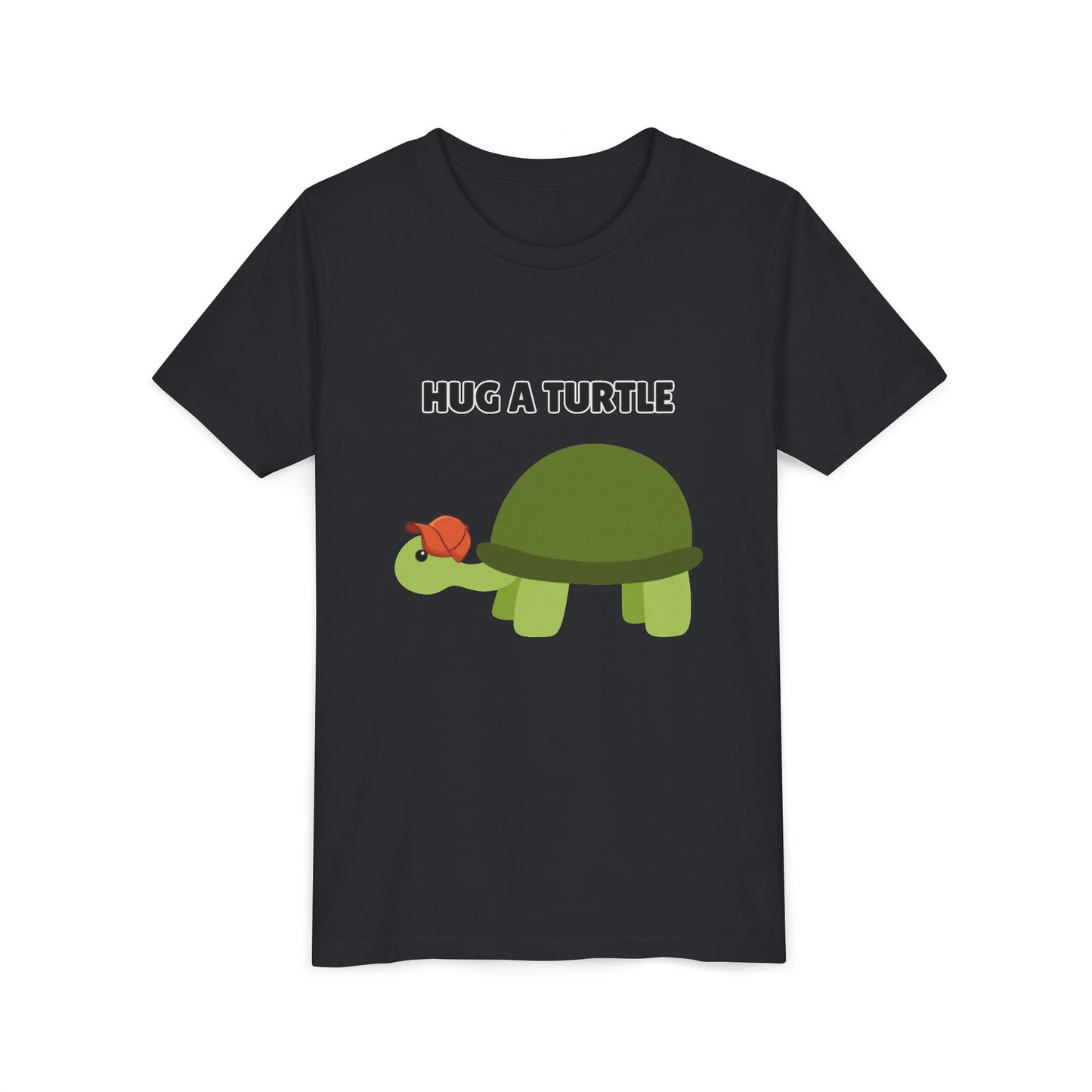 Hug a Turtle Youth Tee - Fun Nature Shirt, Children's Gift, Green Turtle Art, Ocean Conservation, Cute Animal Shirt