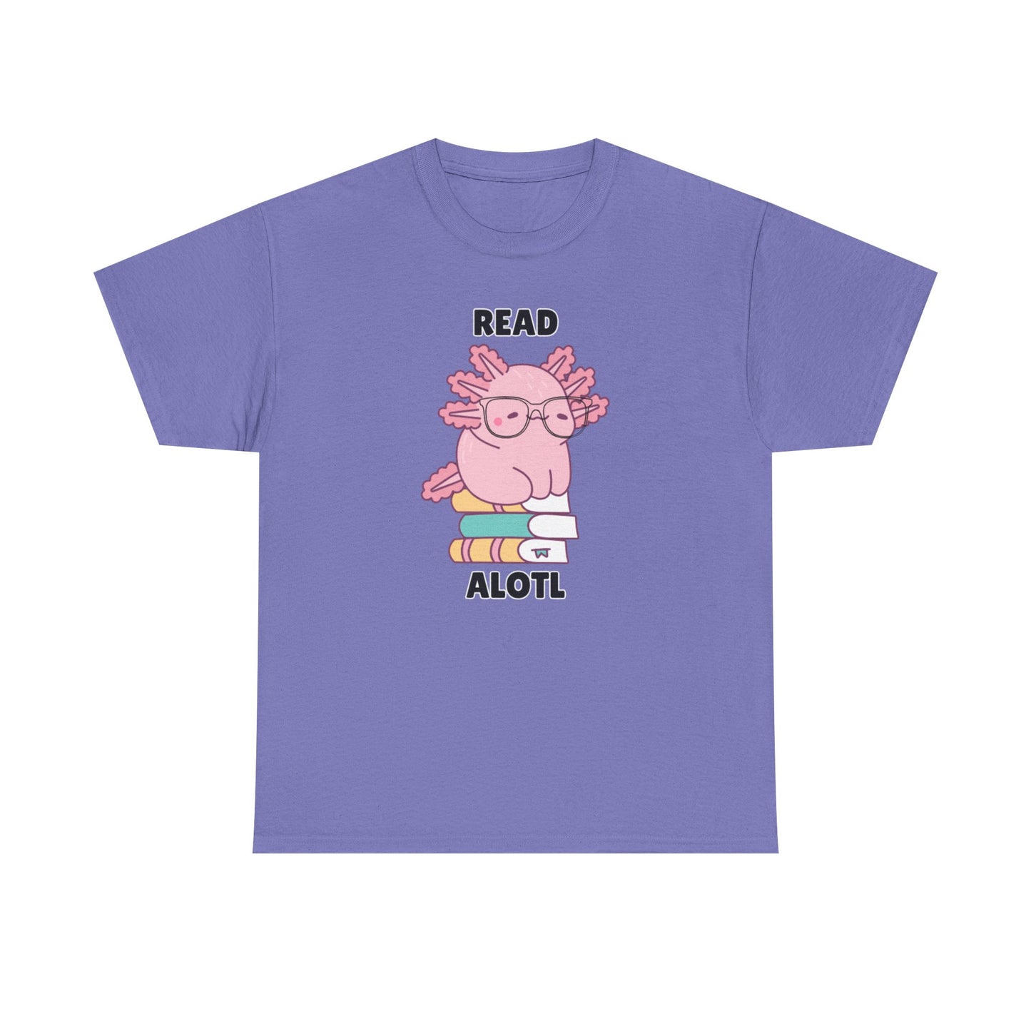 Adult Sizes: Read Alotl Cute Axolotl Reading Tee, Perfect for Book Lovers, Gifts for Readers, Fun Graphic Shirt, Animal Lover Apparel, Axolotl Merchandise