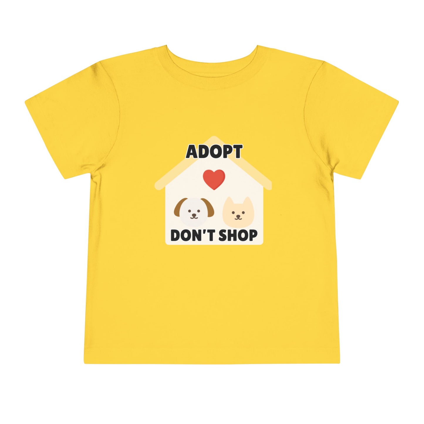 Toddler Sizes: Adopt Don't Shop Toddler Tee, Animal Rescue, Cute Animal Lover Shirt, Kids Apparel, Pet Adoption Awareness, Gift for Animal Lovers
