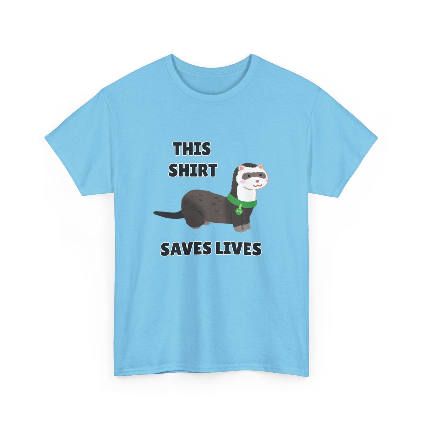 Adult Sizes: This Shirt Saves Lives Cute Animal Rescue Tee, Funny T-Shirt for Animal Lovers, Gift for Pet Adoption, Eco-Friendly Humor Shirt, Unique Casual Wear