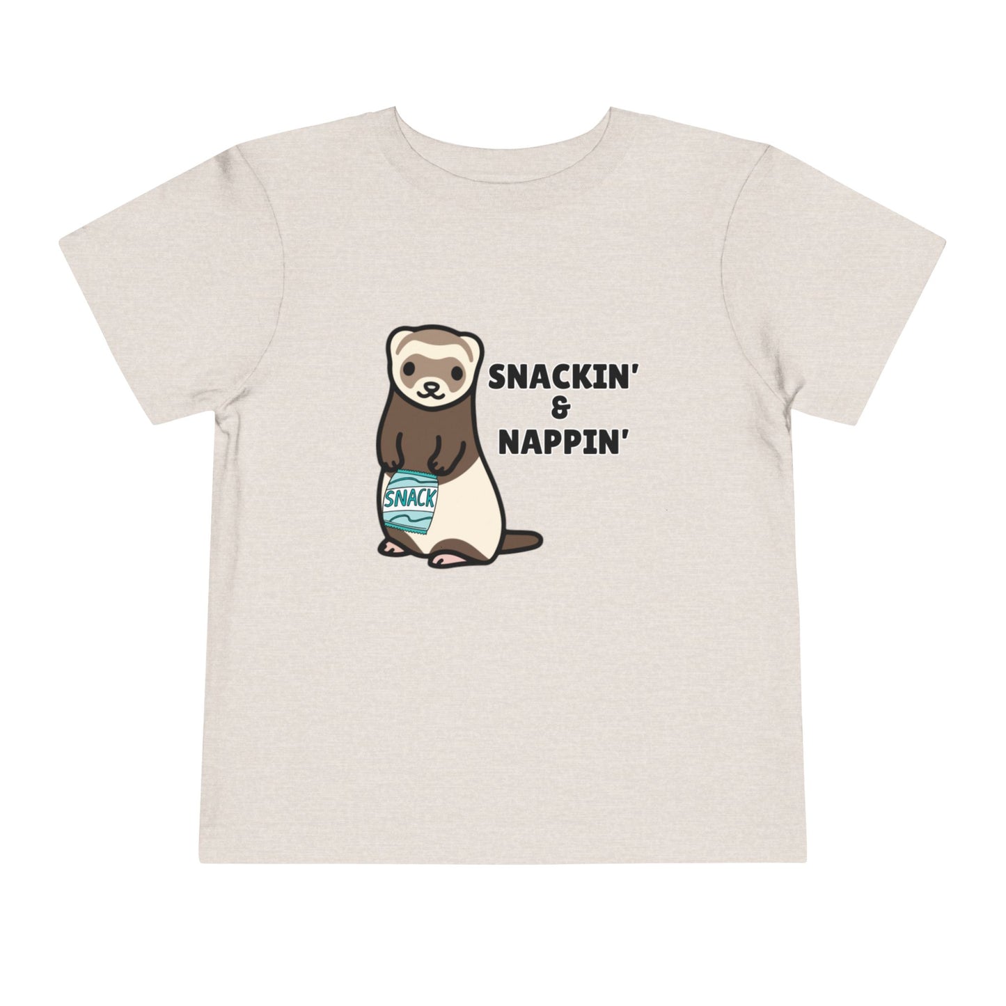 Toddler Sizes: Snackin' and Nappin' Ferret T-Shirt, Adorable Toddler Tee - Snackin' & Nappin', Ferrets, Snacks, Cute Kids Shirt, Birthday Gift, Nursery Wear, Fun Toddler Apparel