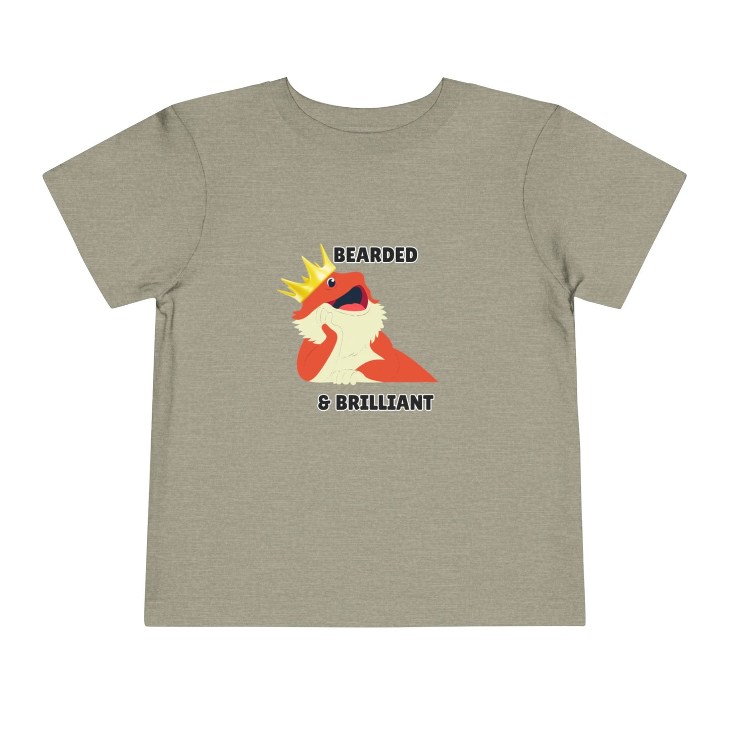 Toddler Sizes: Bearded & Brilliant Bearded Dragon Crown Toddler Tee - Fun Kids Reptile T-Shirt, Playdate Outfit, Unique Toddler Fashion, Cute Child's Clothing