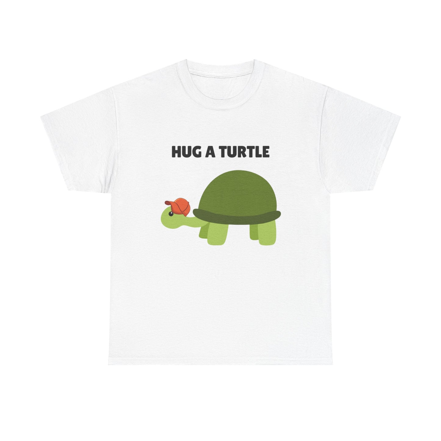 Adult Sizes: Hug a Turtle Unisex Tee | Cute Animal Shirt, Eco-Friendly Fashion, Turtle Lover Gift, Sustainable Apparel, Fun Graphic Tee