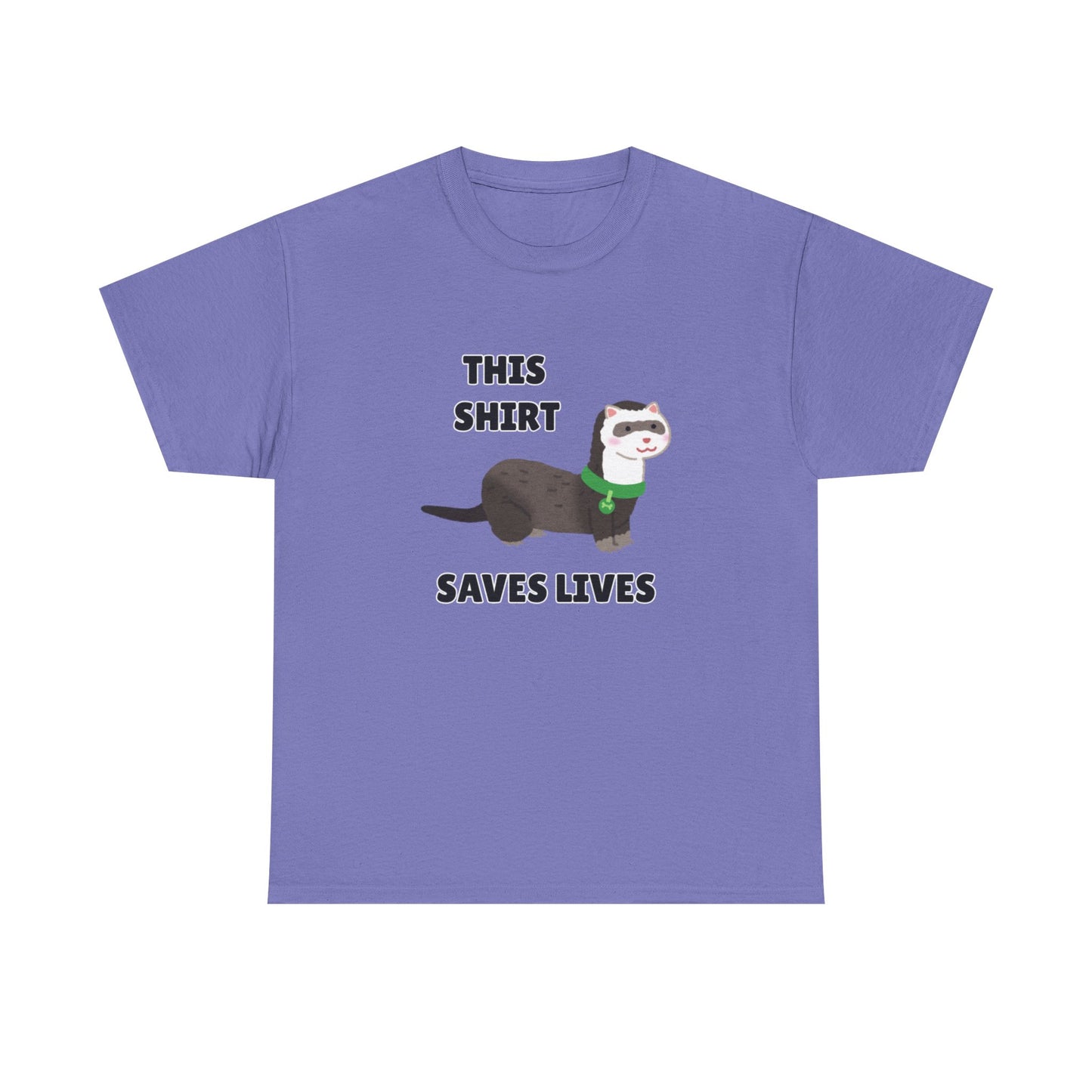 Adult Sizes: This Shirt Saves Lives Cute Animal Rescue Tee, Funny T-Shirt for Animal Lovers, Gift for Pet Adoption, Eco-Friendly Humor Shirt, Unique Casual Wear