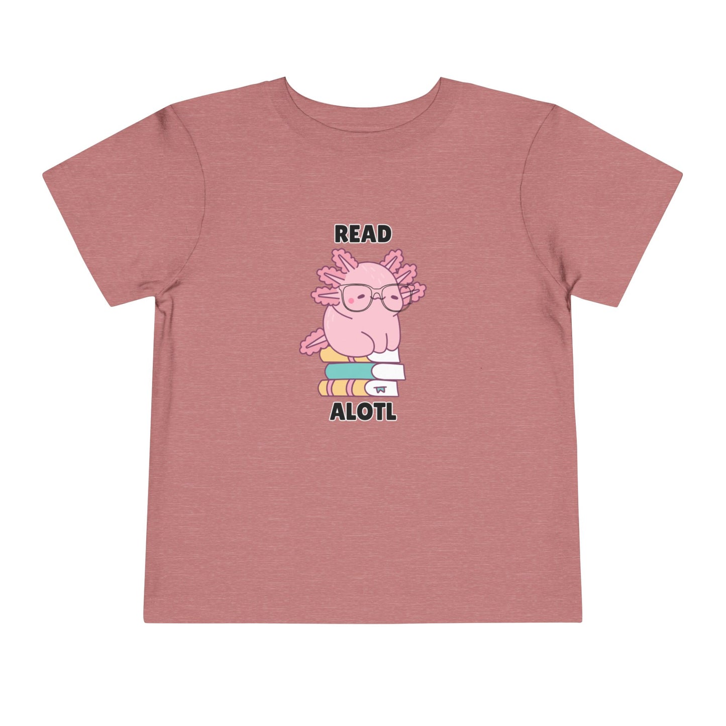 Toddler Sizes: Read Alotl Axolotl Cute Toddler Tee - "Read Alotl" Design, Kids' Short Sleeve T-Shirt, Gift for Book Lovers, Fun Reading Apparel, Toddler Gift Idea