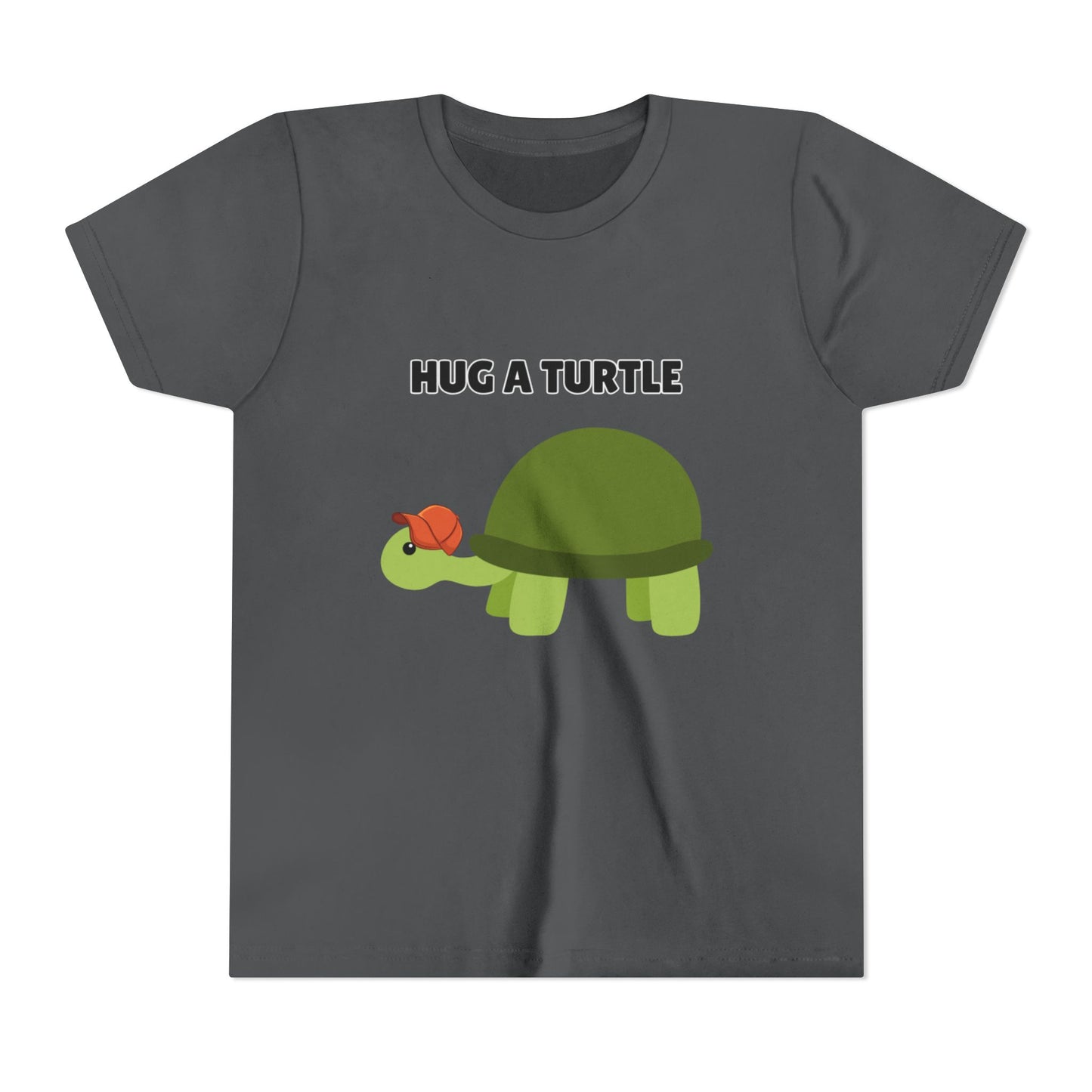 Hug a Turtle Youth Tee - Fun Nature Shirt, Children's Gift, Green Turtle Art, Ocean Conservation, Cute Animal Shirt