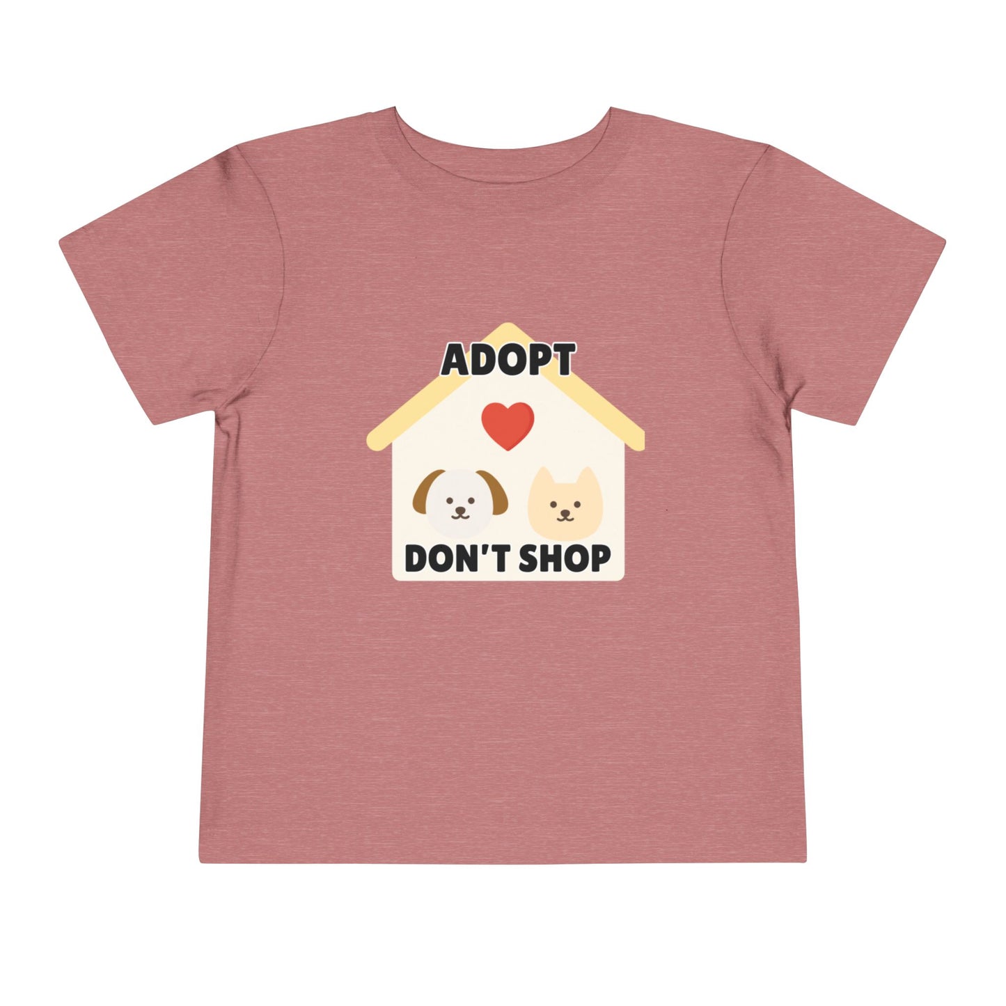 Toddler Sizes: Adopt Don't Shop Toddler Tee, Animal Rescue, Cute Animal Lover Shirt, Kids Apparel, Pet Adoption Awareness, Gift for Animal Lovers