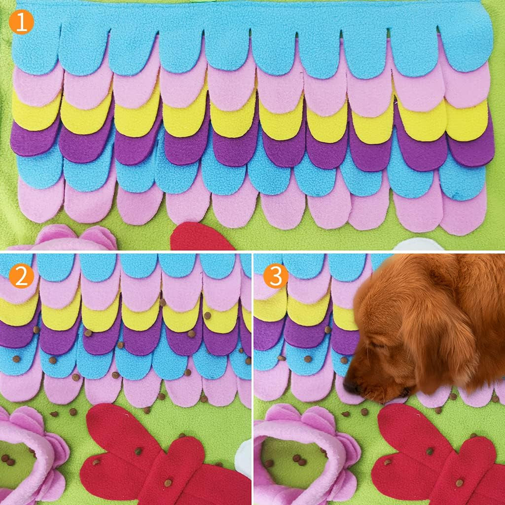 Snuffle Mat Dogs, Slow Feeding Mat for Dogs Durable Training Pad Puzzle Toy for Stress Release,Butterfly