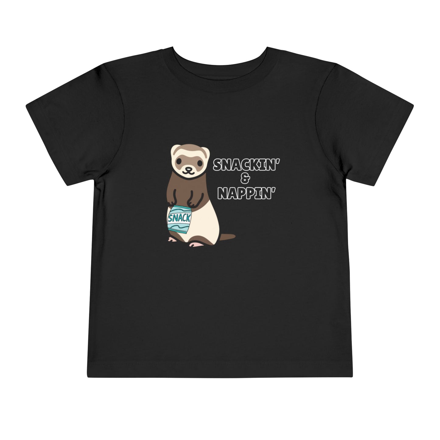 Toddler Sizes: Snackin' and Nappin' Ferret T-Shirt, Adorable Toddler Tee - Snackin' & Nappin', Ferrets, Snacks, Cute Kids Shirt, Birthday Gift, Nursery Wear, Fun Toddler Apparel