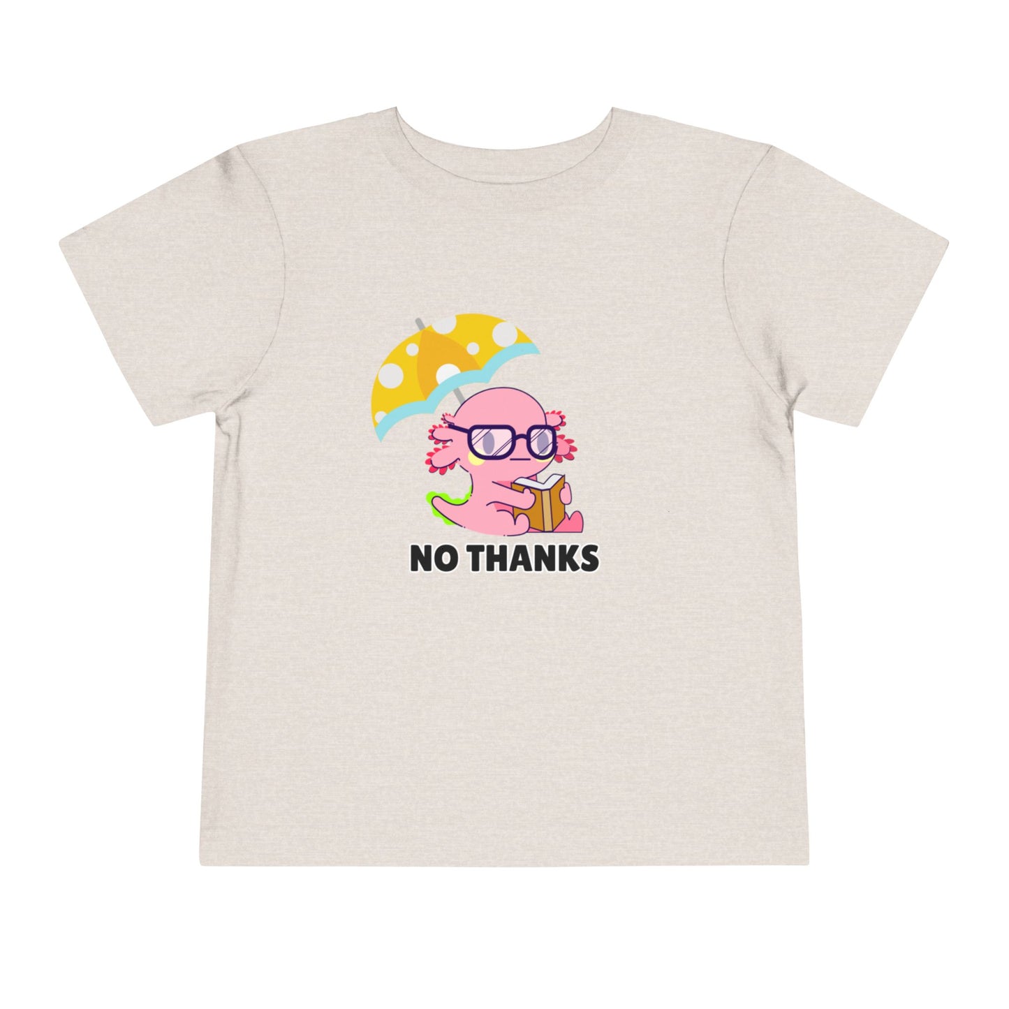 Toddler Sizes: Axolotl "No Thanks" Umbrella T-Shirt, Playful Toddler Tee - 'No Thanks' | Cute Kids Shirt, Funny Toddler Gift, Summer T-Shirt, Casual Wear, Kid's Clothing
