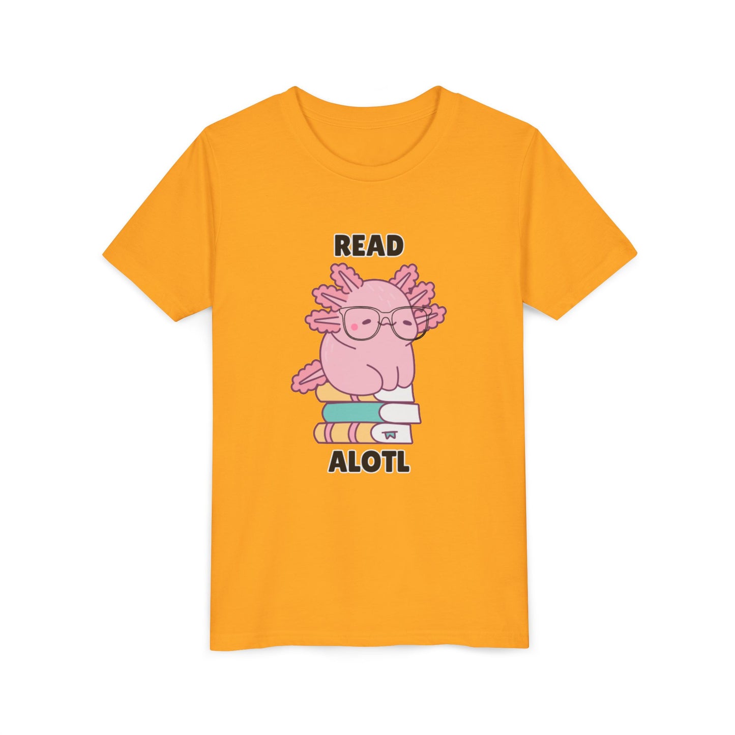 Youth Short Sleeve Tee Read Alotls Design - Fun Kids' Tee, Perfect for Book Lovers, Reading Theme, School Wear