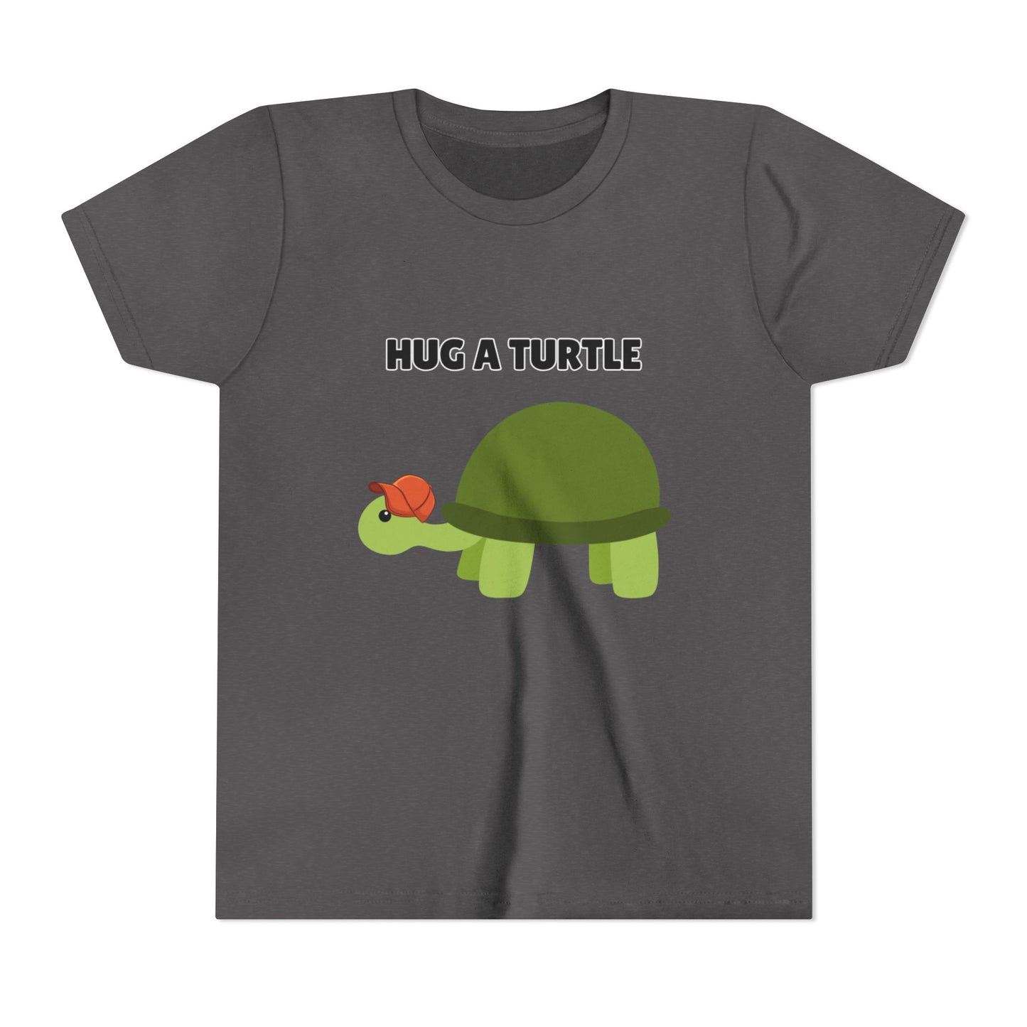 Hug a Turtle Youth Tee - Fun Nature Shirt, Children's Gift, Green Turtle Art, Ocean Conservation, Cute Animal Shirt