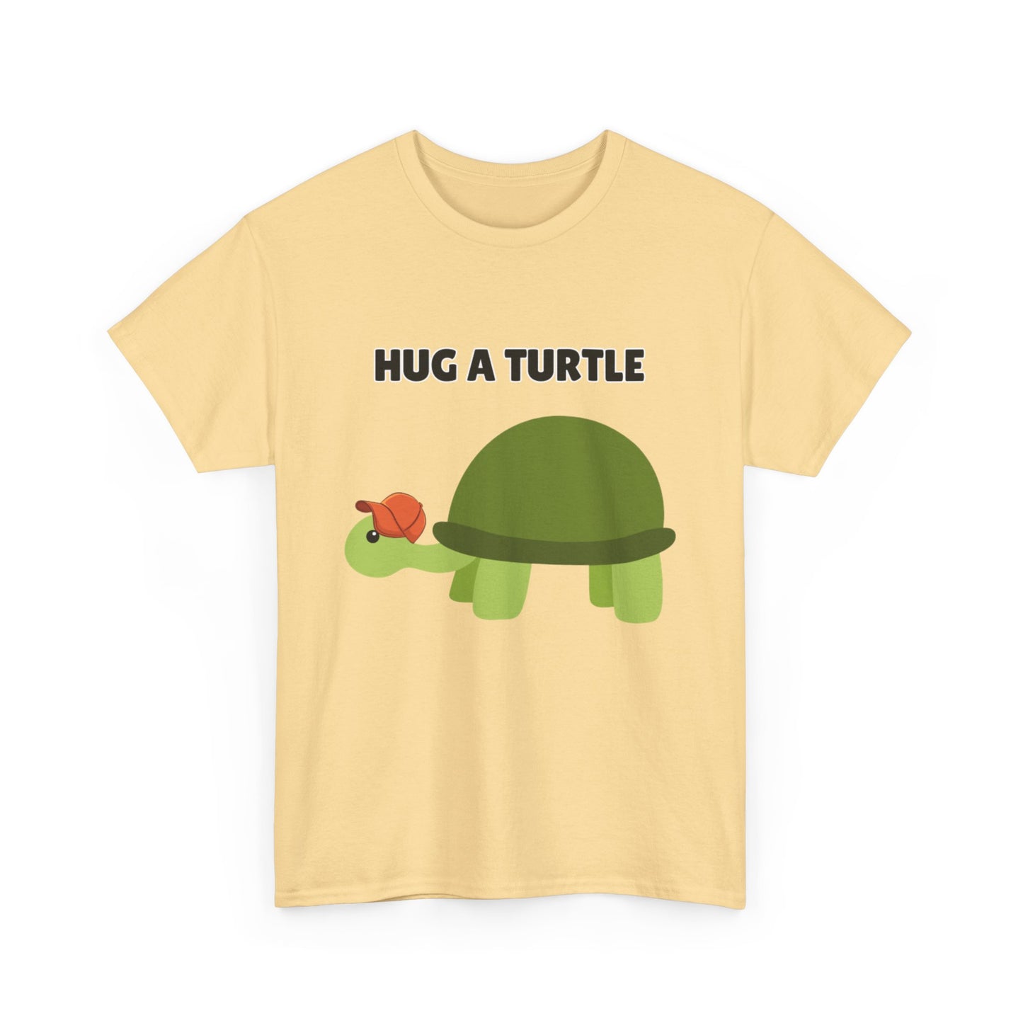 Adult Sizes: Hug a Turtle Unisex Tee | Cute Animal Shirt, Eco-Friendly Fashion, Turtle Lover Gift, Sustainable Apparel, Fun Graphic Tee