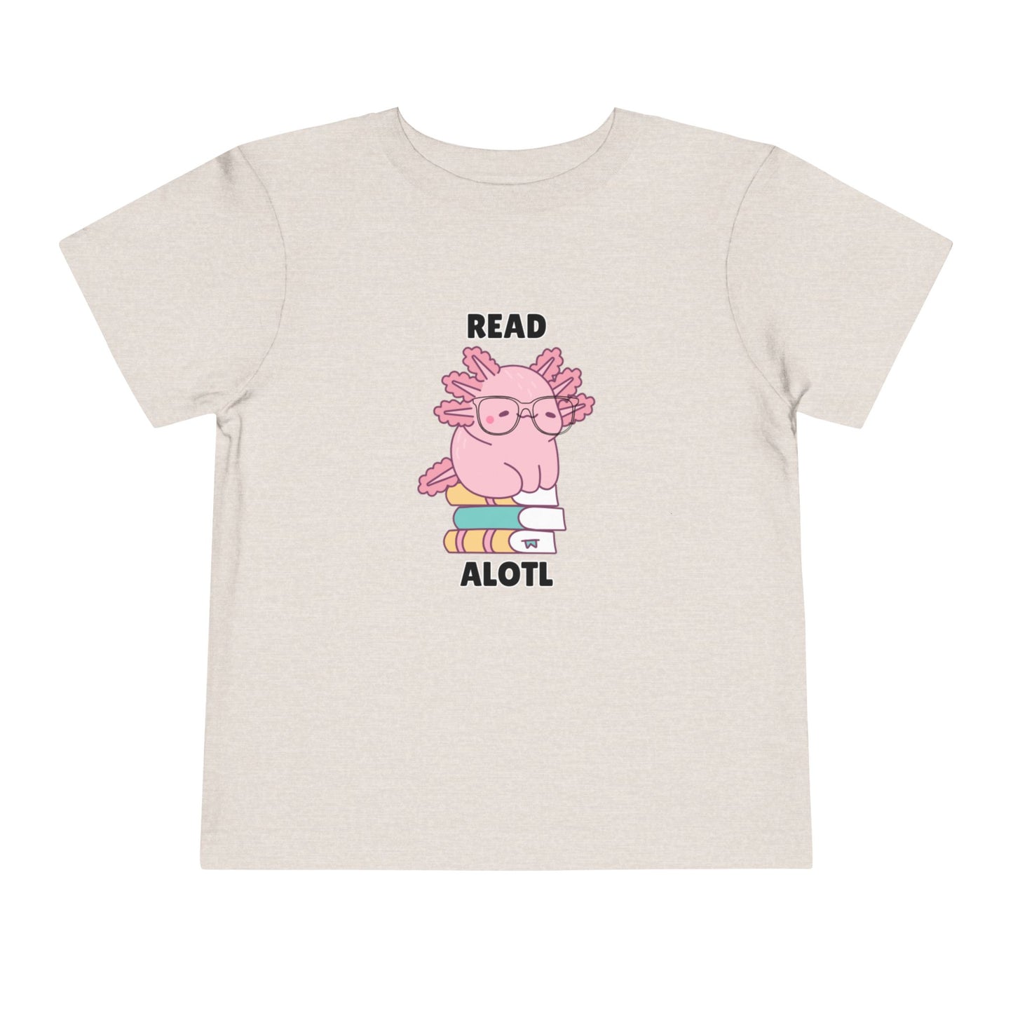 Toddler Sizes: Read Alotl Axolotl Cute Toddler Tee - "Read Alotl" Design, Kids' Short Sleeve T-Shirt, Gift for Book Lovers, Fun Reading Apparel, Toddler Gift Idea