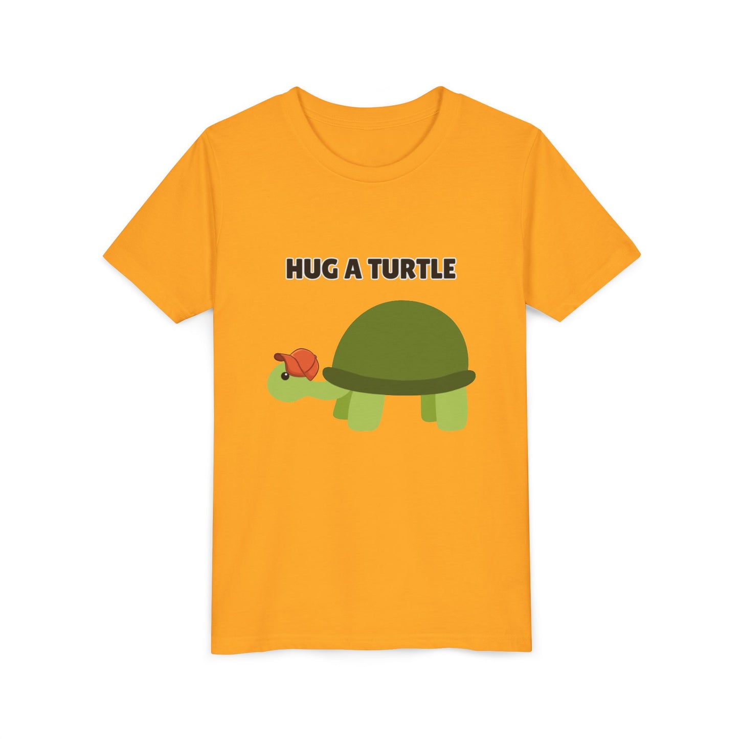 Hug a Turtle Youth Tee - Fun Nature Shirt, Children's Gift, Green Turtle Art, Ocean Conservation, Cute Animal Shirt