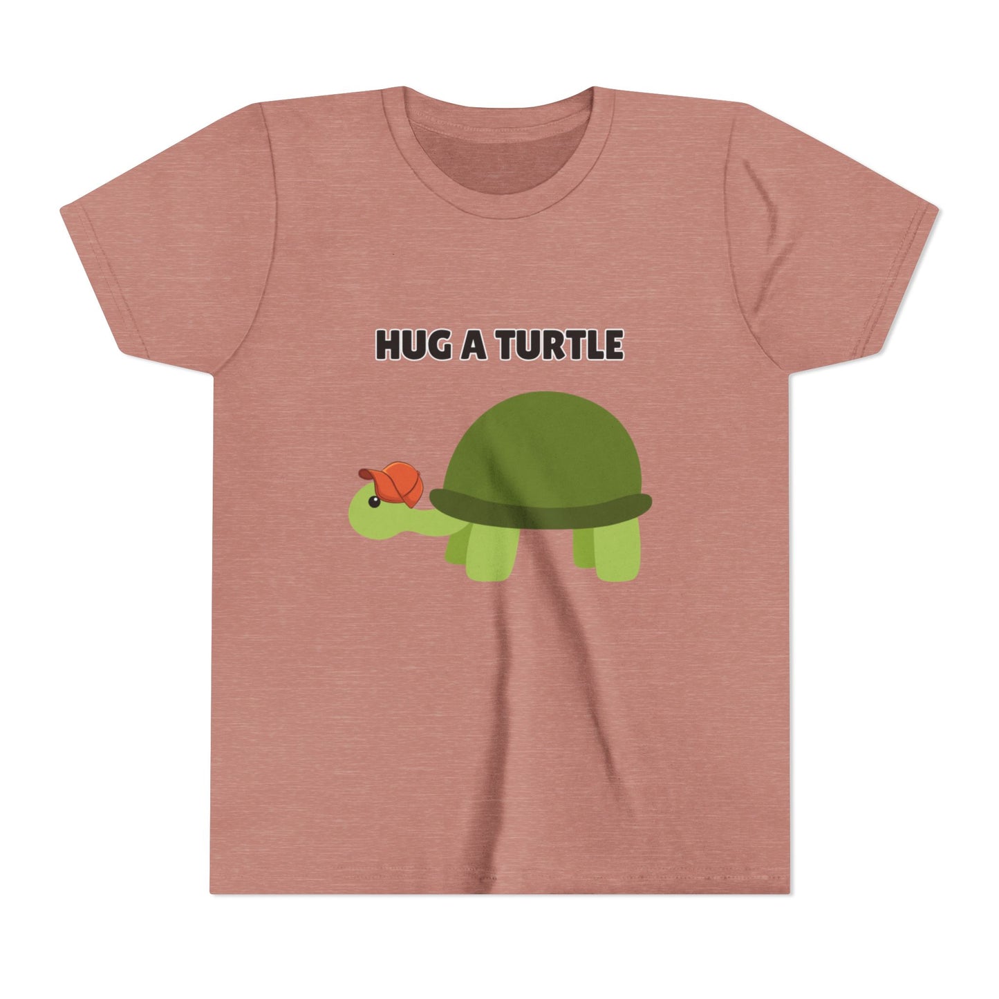 Hug a Turtle Youth Tee - Fun Nature Shirt, Children's Gift, Green Turtle Art, Ocean Conservation, Cute Animal Shirt