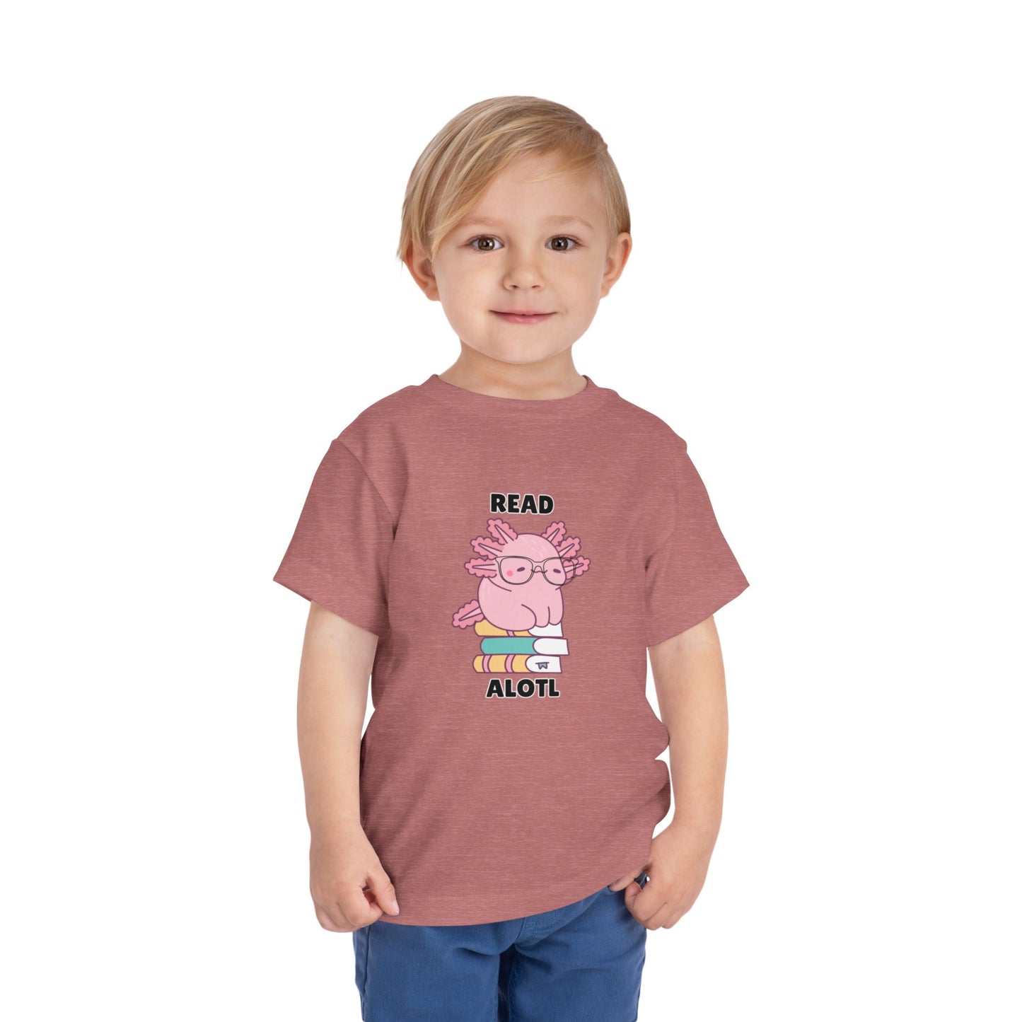 Toddler Sizes: Read Alotl Axolotl Cute Toddler Tee - "Read Alotl" Design, Kids' Short Sleeve T-Shirt, Gift for Book Lovers, Fun Reading Apparel, Toddler Gift Idea