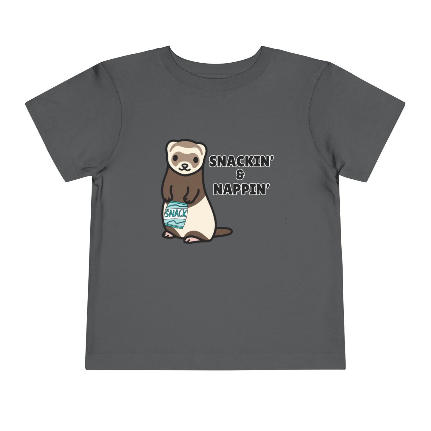 Toddler Sizes: Snackin' and Nappin' Ferret T-Shirt, Adorable Toddler Tee - Snackin' & Nappin', Ferrets, Snacks, Cute Kids Shirt, Birthday Gift, Nursery Wear, Fun Toddler Apparel