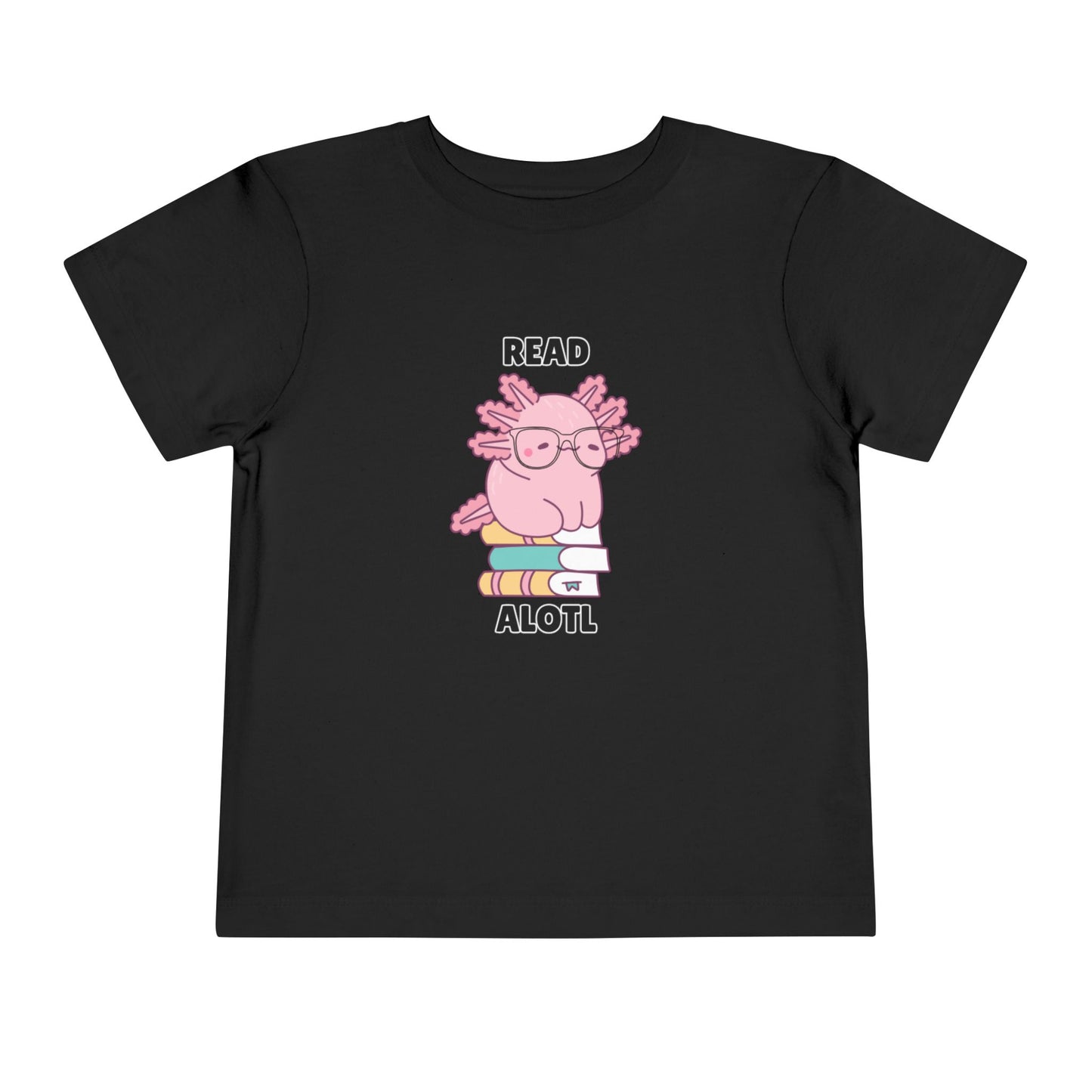 Toddler Sizes: Read Alotl Axolotl Cute Toddler Tee - "Read Alotl" Design, Kids' Short Sleeve T-Shirt, Gift for Book Lovers, Fun Reading Apparel, Toddler Gift Idea