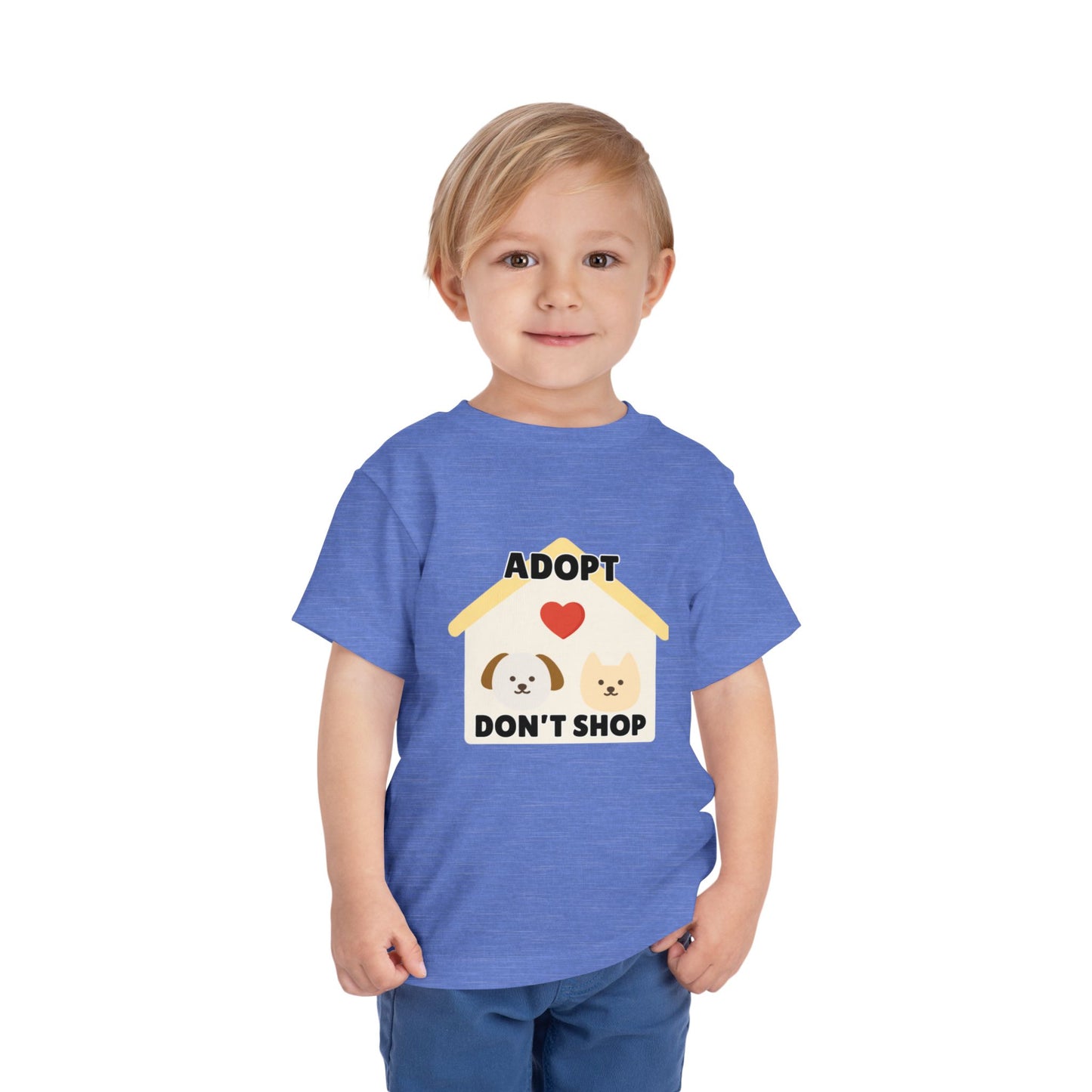Toddler Sizes: Adopt Don't Shop Toddler Tee, Animal Rescue, Cute Animal Lover Shirt, Kids Apparel, Pet Adoption Awareness, Gift for Animal Lovers