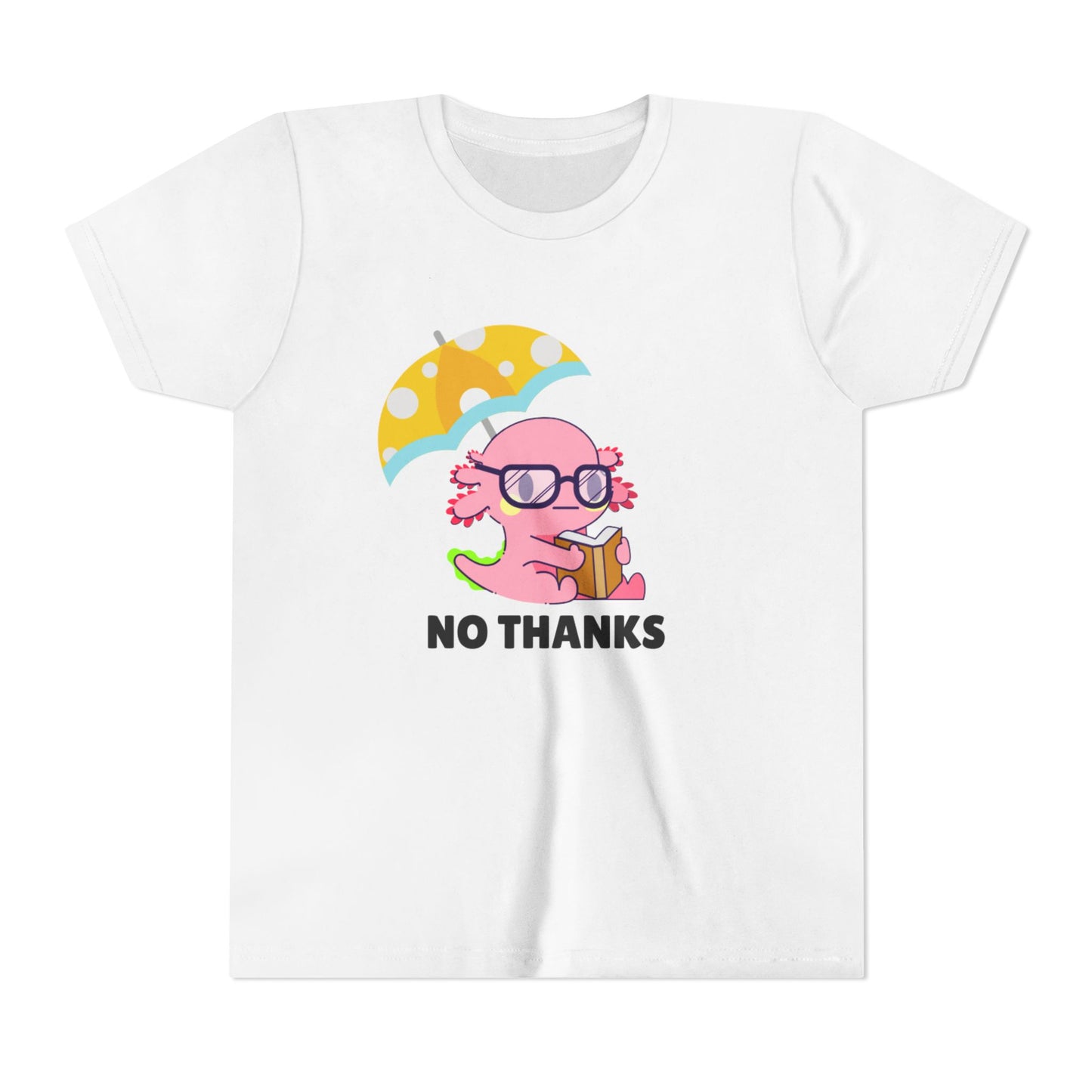 Axolotl "No Thanks" Umbrella Youth Short Sleeve Tee