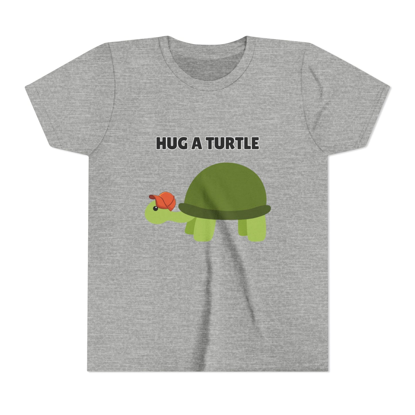 Hug a Turtle Youth Tee - Fun Nature Shirt, Children's Gift, Green Turtle Art, Ocean Conservation, Cute Animal Shirt