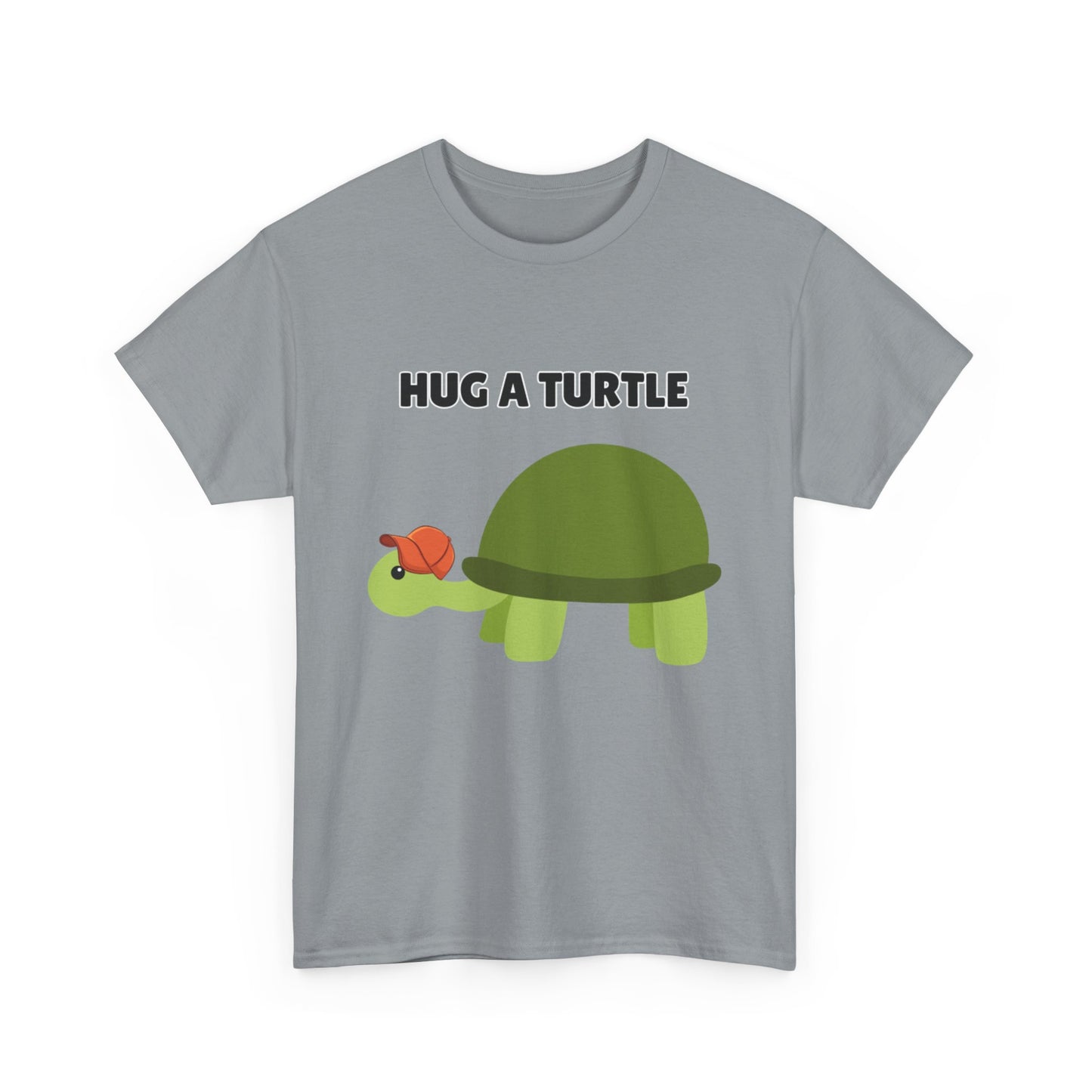 Adult Sizes: Hug a Turtle Unisex Tee | Cute Animal Shirt, Eco-Friendly Fashion, Turtle Lover Gift, Sustainable Apparel, Fun Graphic Tee