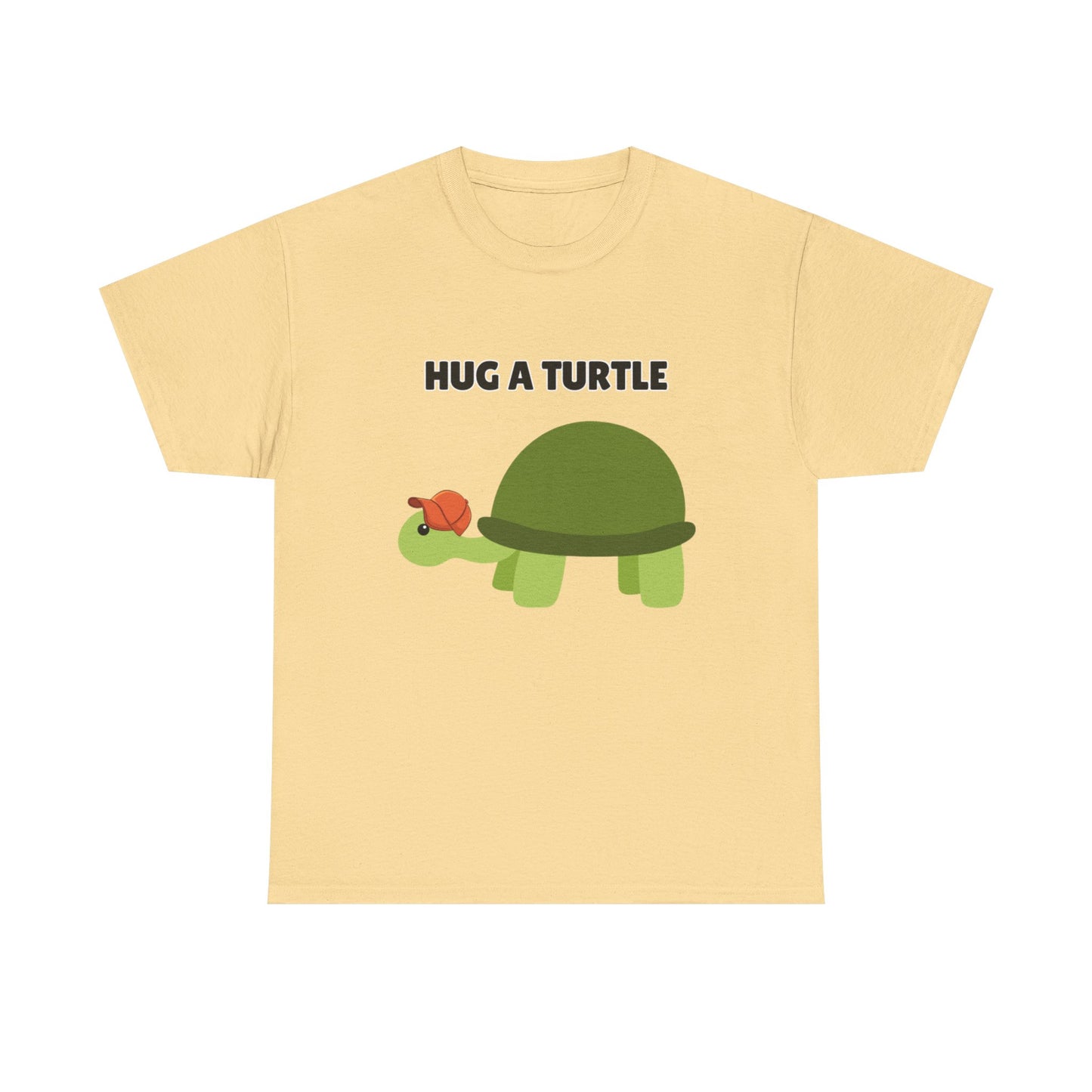 Adult Sizes: Hug a Turtle Unisex Tee | Cute Animal Shirt, Eco-Friendly Fashion, Turtle Lover Gift, Sustainable Apparel, Fun Graphic Tee