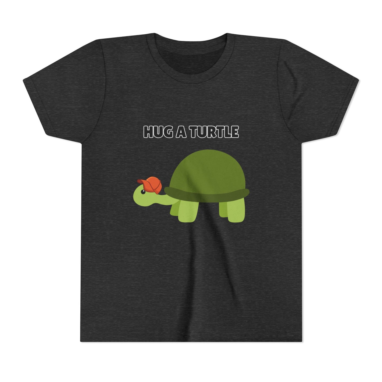 Hug a Turtle Youth Tee - Fun Nature Shirt, Children's Gift, Green Turtle Art, Ocean Conservation, Cute Animal Shirt