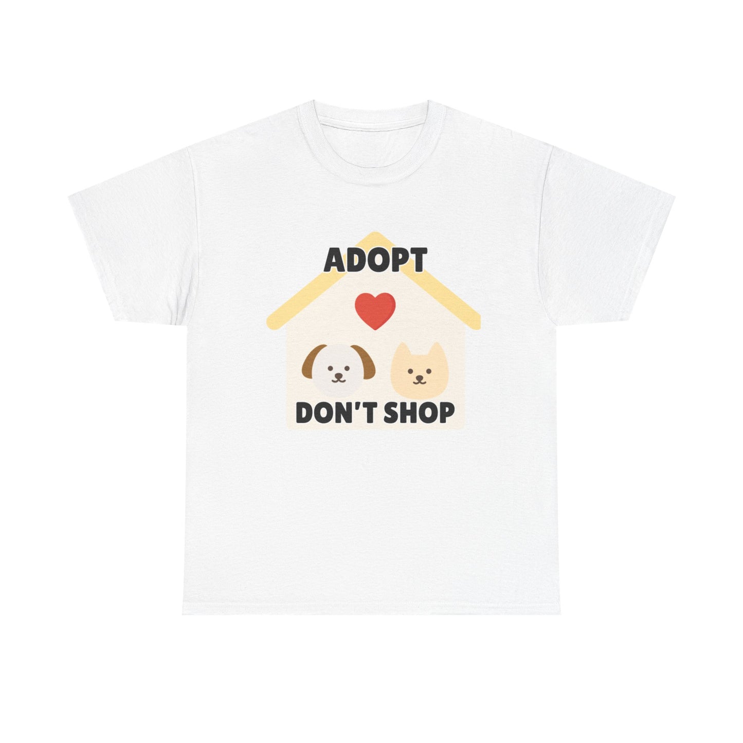 Adult Sizes: Adopt Don't Shop Tee, Animal Lover T-Shirt, Animal Rescue Pet Adoption Awareness Shirt, Unisex Cotton T-Shirt, Gift for Dog Lovers