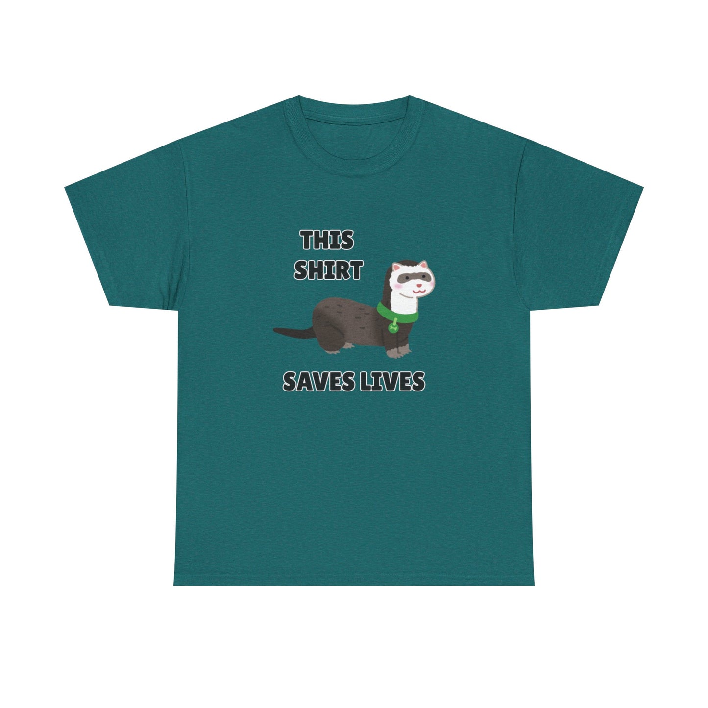 Adult Sizes: This Shirt Saves Lives Cute Animal Rescue Tee, Funny T-Shirt for Animal Lovers, Gift for Pet Adoption, Eco-Friendly Humor Shirt, Unique Casual Wear