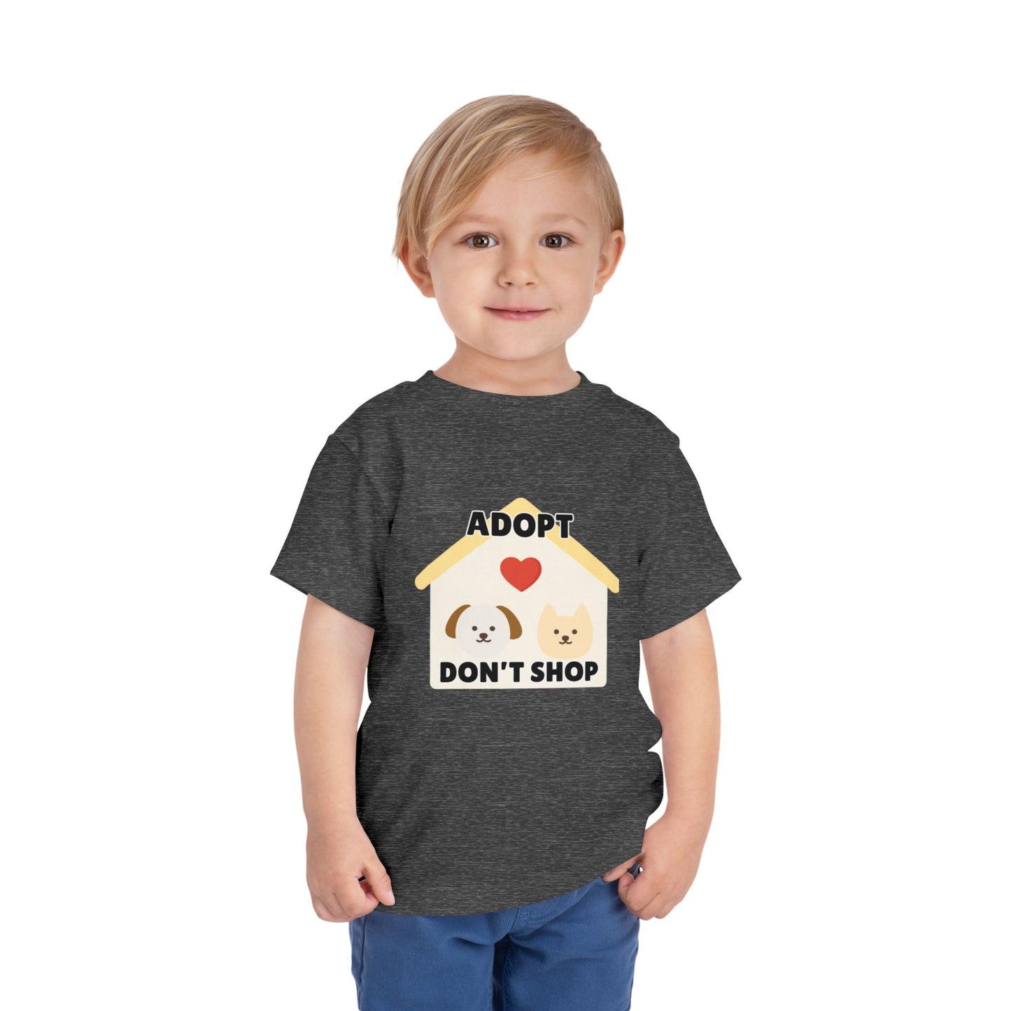 Toddler Sizes: Adopt Don't Shop Toddler Tee, Animal Rescue, Cute Animal Lover Shirt, Kids Apparel, Pet Adoption Awareness, Gift for Animal Lovers