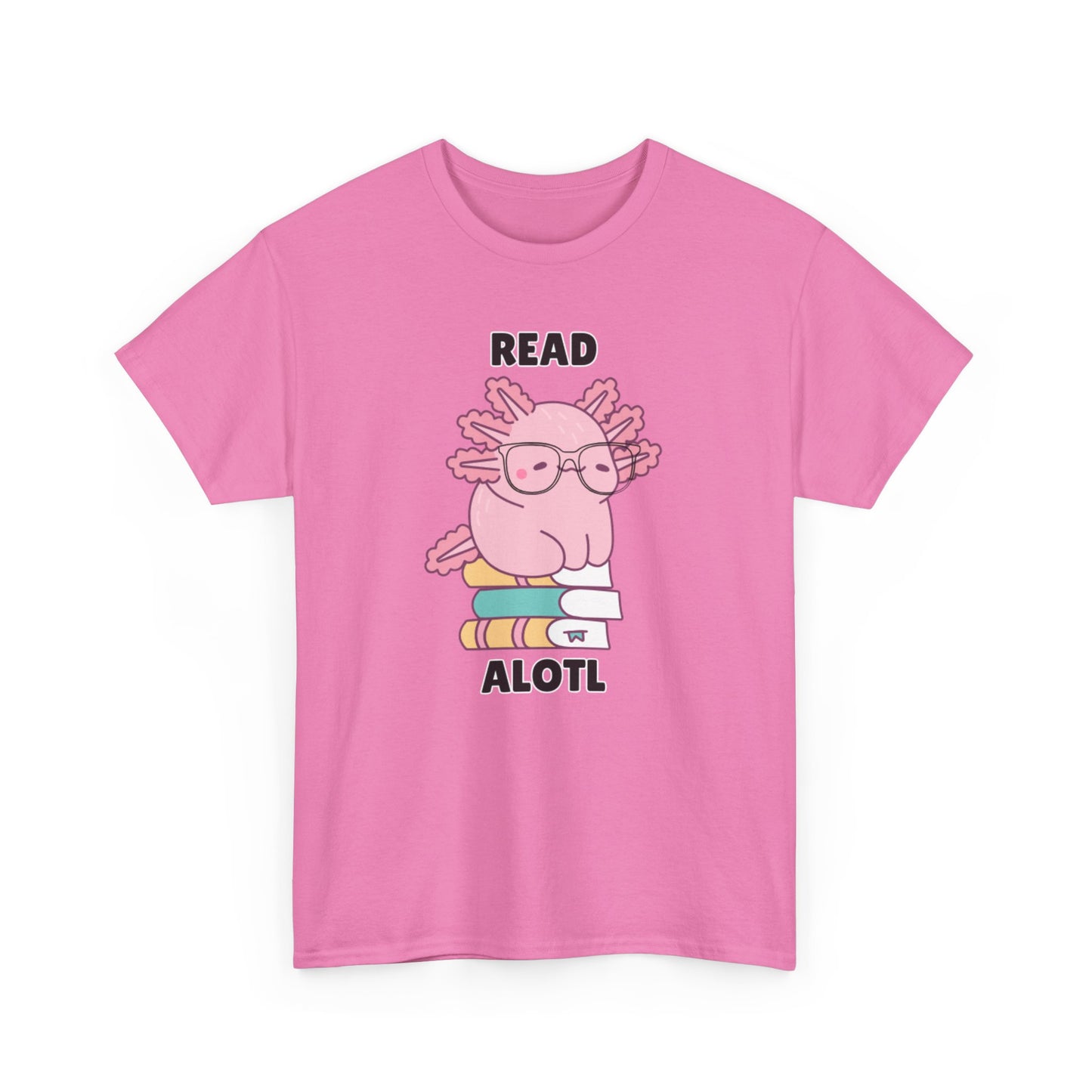 Adult Sizes: Read Alotl Cute Axolotl Reading Tee, Perfect for Book Lovers, Gifts for Readers, Fun Graphic Shirt, Animal Lover Apparel, Axolotl Merchandise