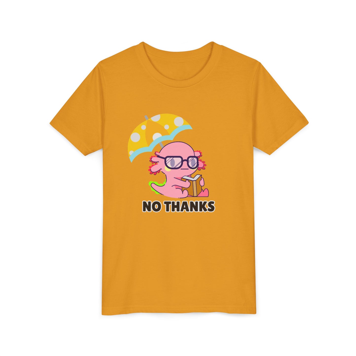 Axolotl "No Thanks" Umbrella Youth Short Sleeve Tee