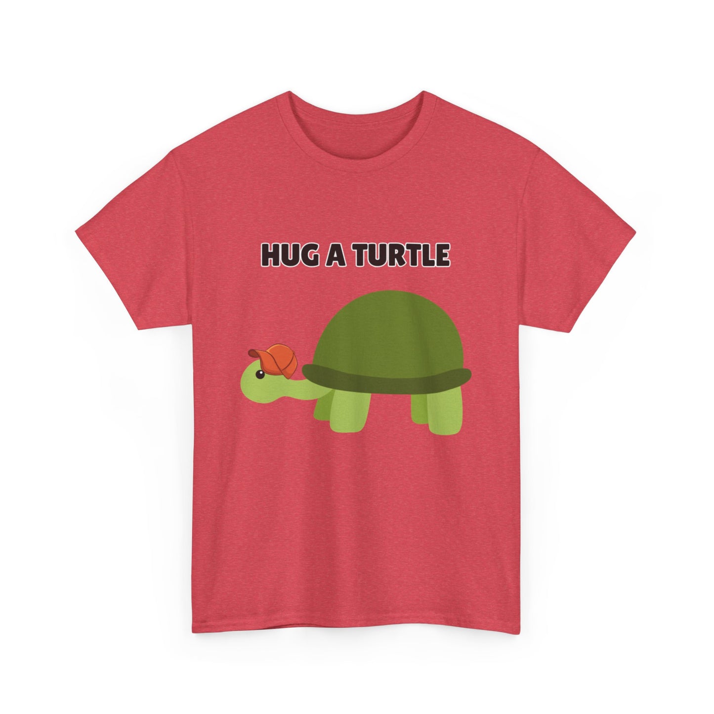 Adult Sizes: Hug a Turtle Unisex Tee | Cute Animal Shirt, Eco-Friendly Fashion, Turtle Lover Gift, Sustainable Apparel, Fun Graphic Tee