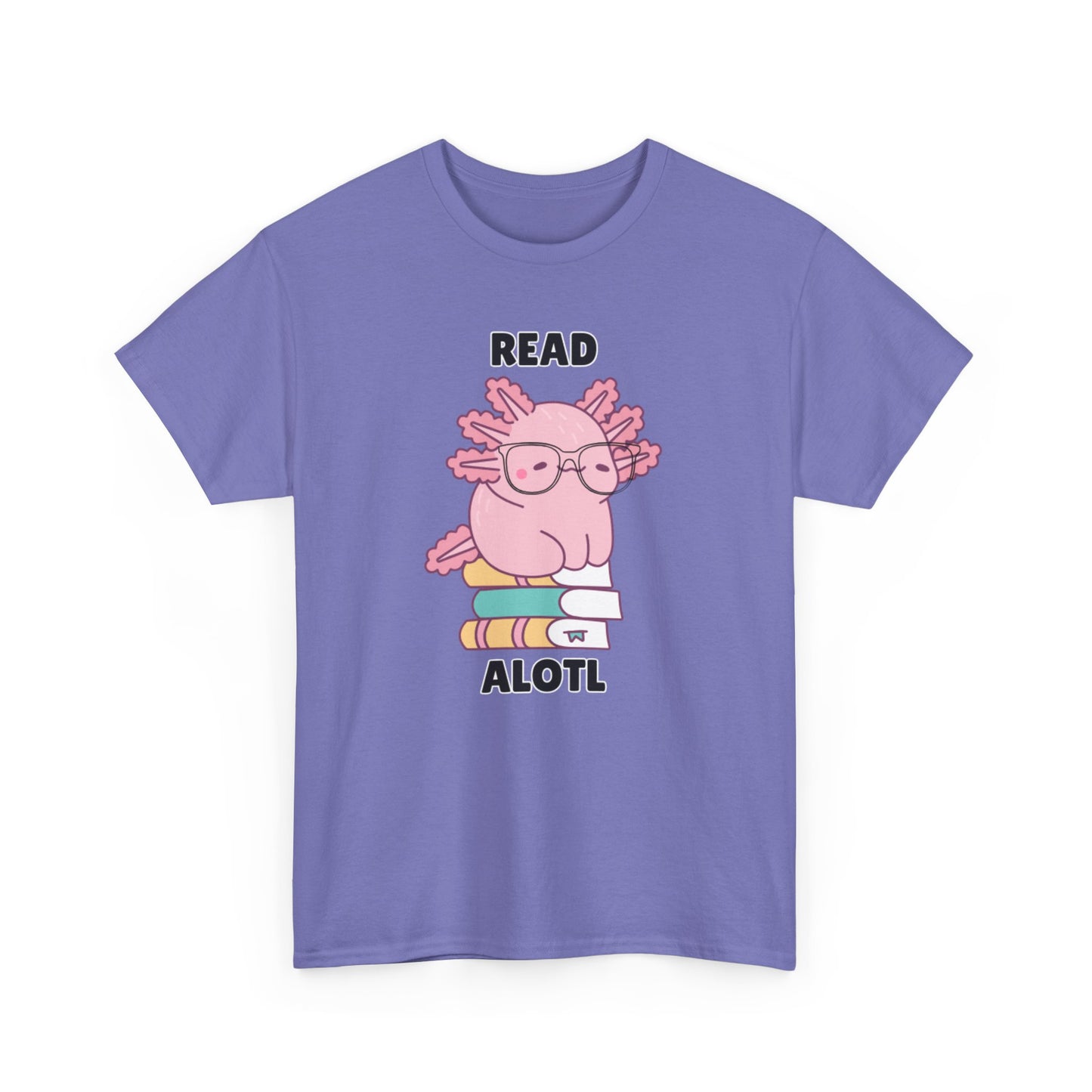Adult Sizes: Read Alotl Cute Axolotl Reading Tee, Perfect for Book Lovers, Gifts for Readers, Fun Graphic Shirt, Animal Lover Apparel, Axolotl Merchandise