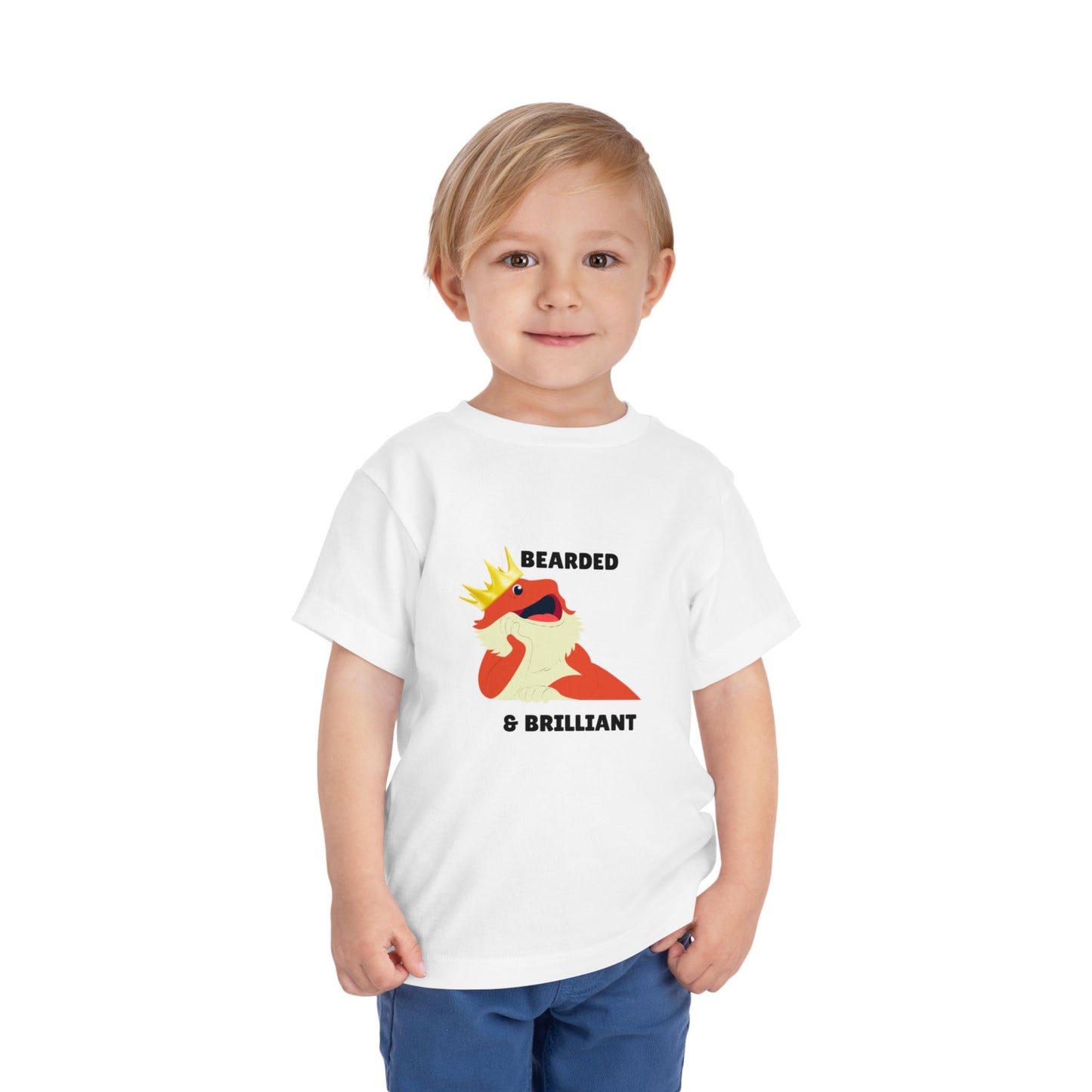 Toddler Sizes: Bearded & Brilliant Bearded Dragon Crown Toddler Tee - Fun Kids Reptile T-Shirt, Playdate Outfit, Unique Toddler Fashion, Cute Child's Clothing