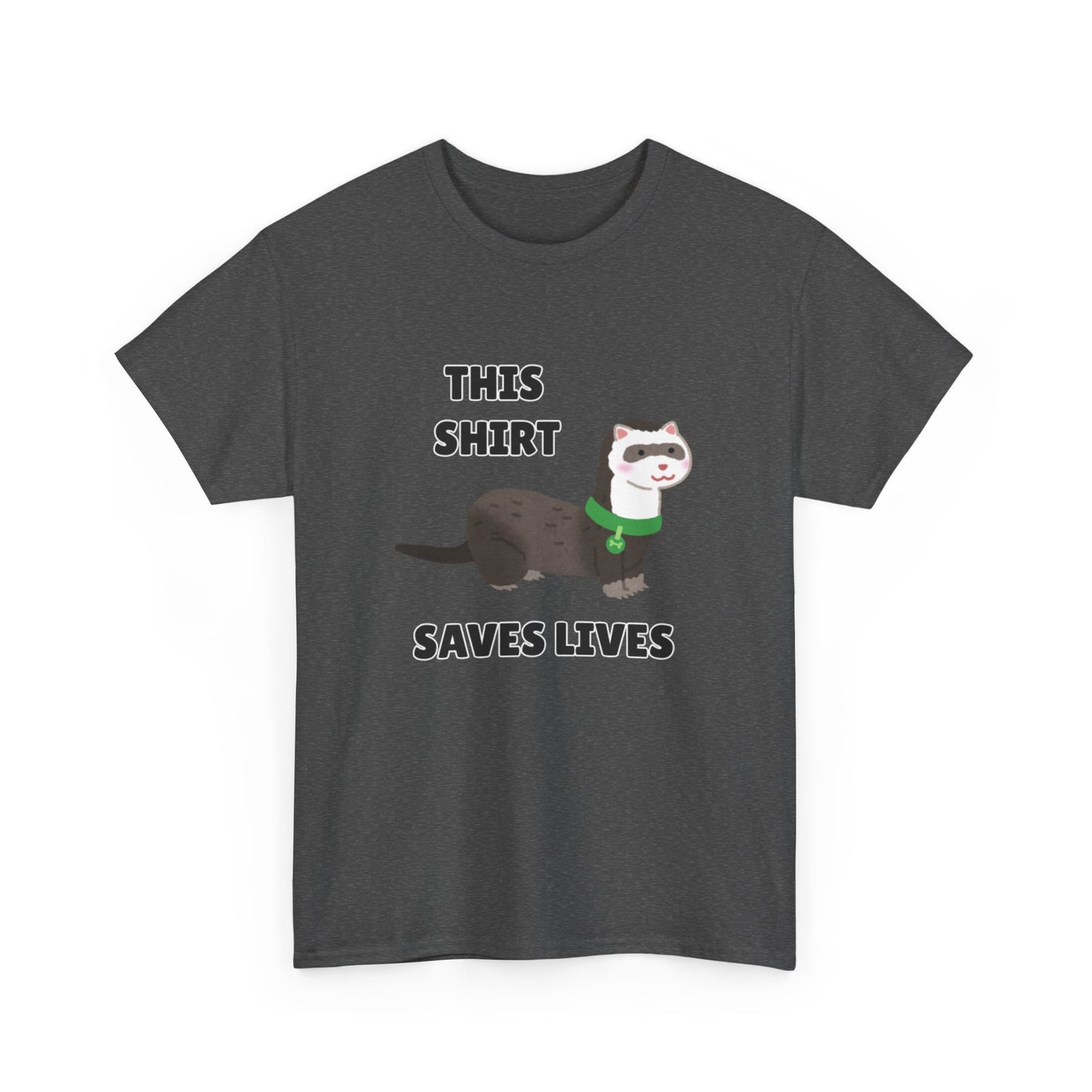 Adult Sizes: This Shirt Saves Lives Cute Animal Rescue Tee, Funny T-Shirt for Animal Lovers, Gift for Pet Adoption, Eco-Friendly Humor Shirt, Unique Casual Wear
