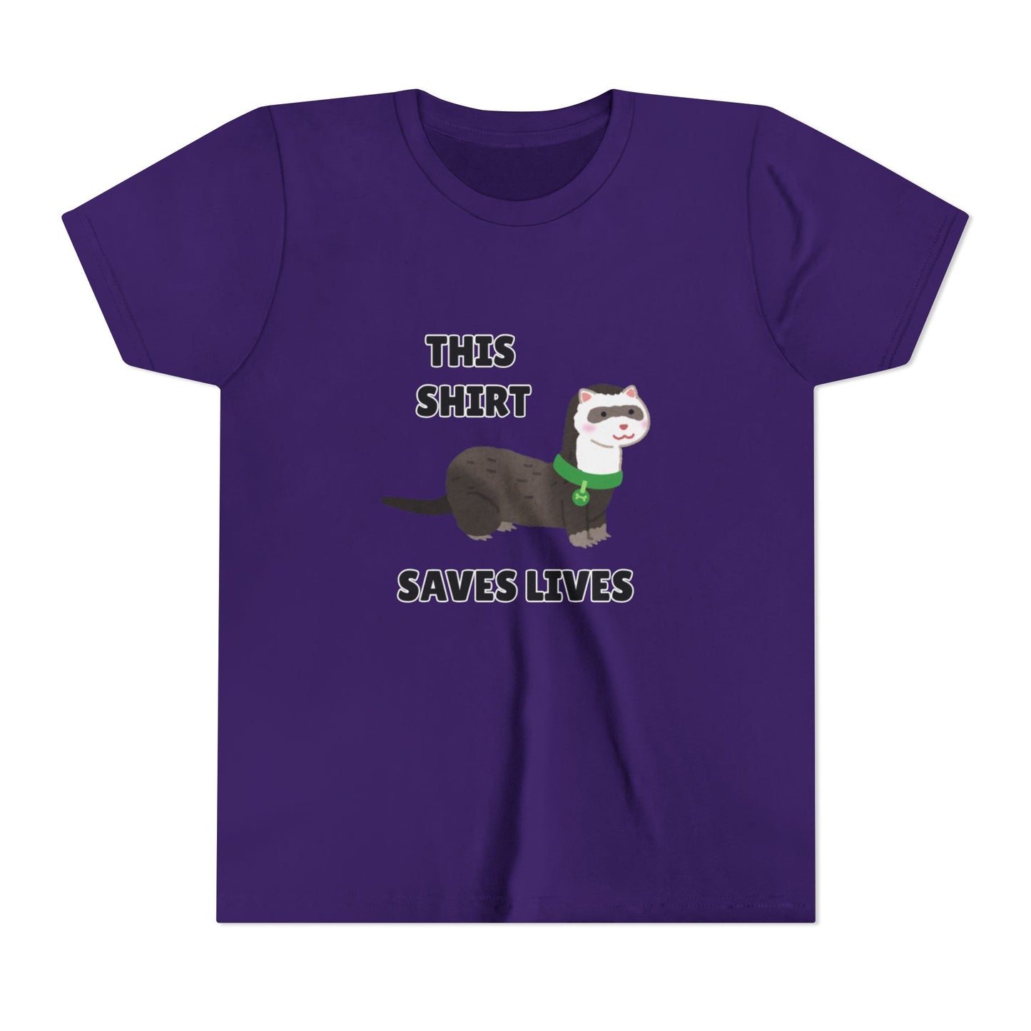 Funny Animal Youth Tee, 'This Shirt Saves Lives' T-Shirt, Cute Kids Shirt, Animal Lover Gift, Animal Rescue