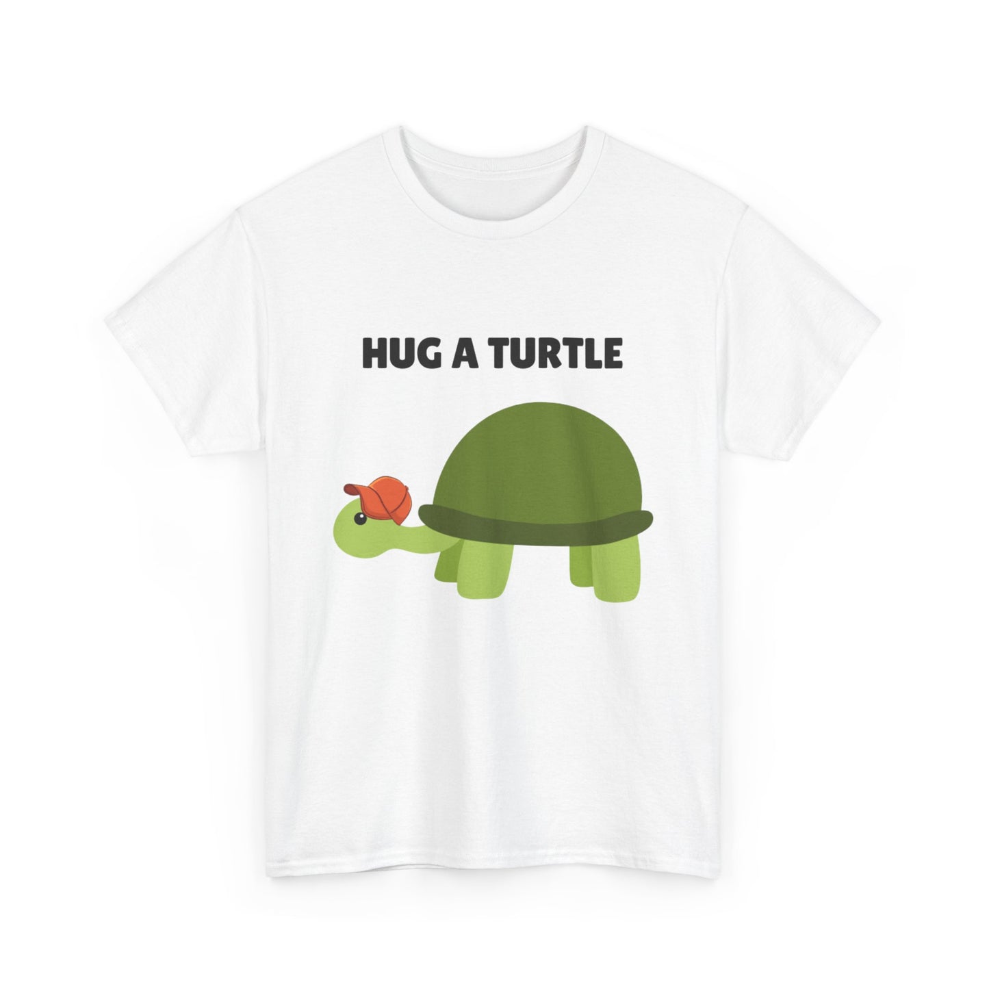 Adult Sizes: Hug a Turtle Unisex Tee | Cute Animal Shirt, Eco-Friendly Fashion, Turtle Lover Gift, Sustainable Apparel, Fun Graphic Tee